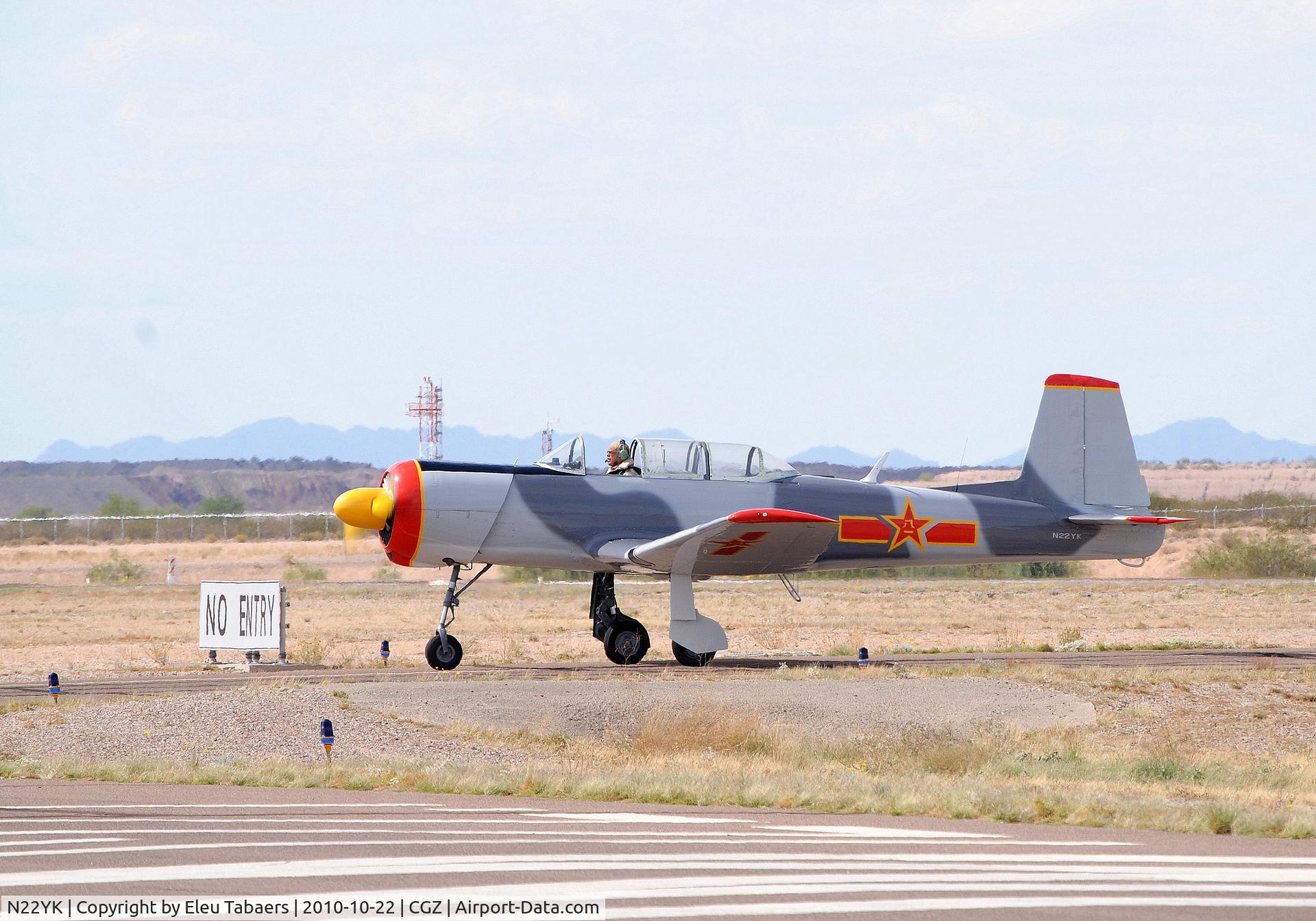 N22YK, 1974 Nanchang CJ-6 C/N 1232009, Taken at the Copperstate Fly-In in Casa Grande, Arizona.