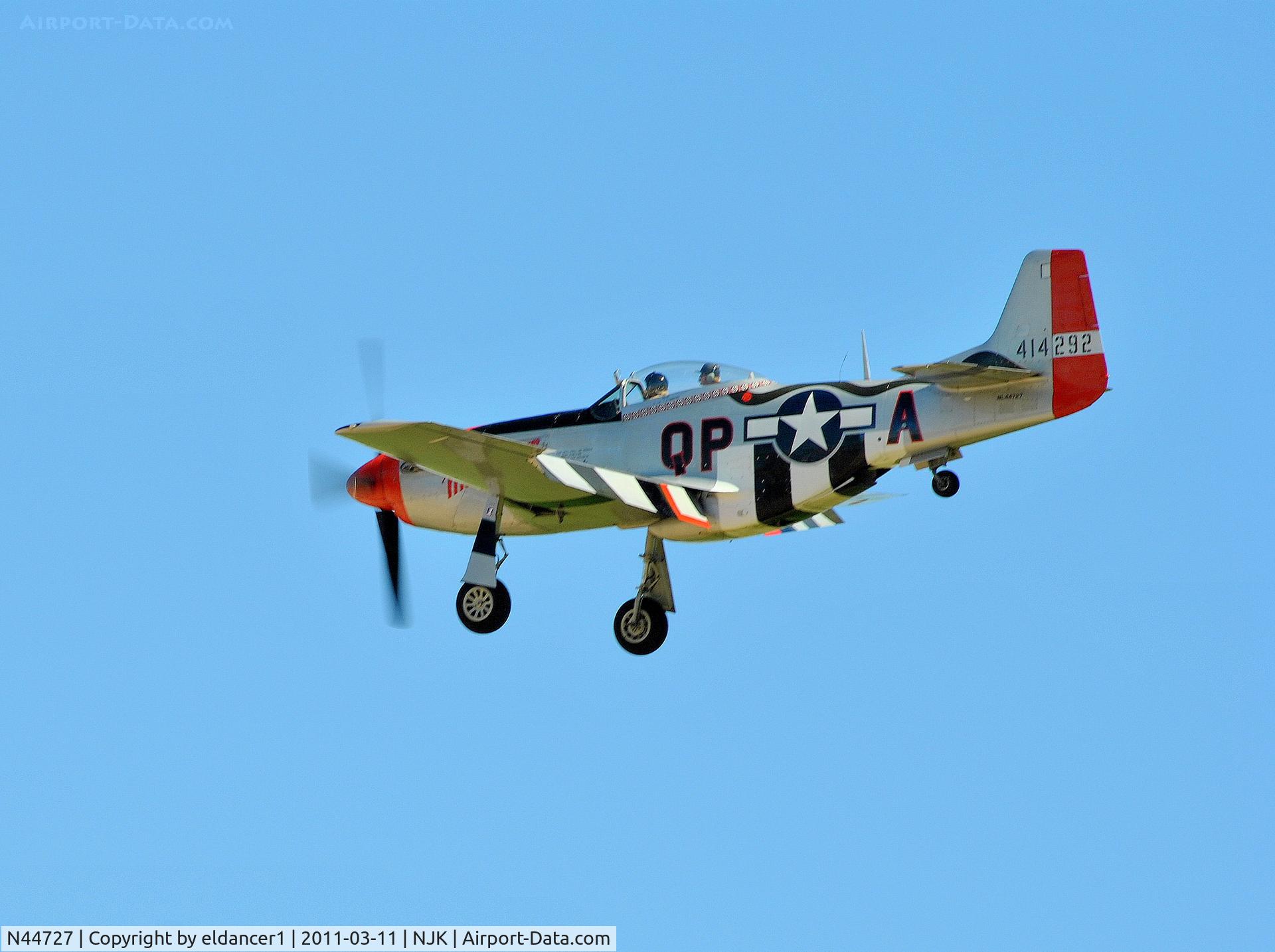 N44727, 1944 North American P-51D Mustang C/N 122-39198, Taken at the Naval Air Facility in El Centro, California.