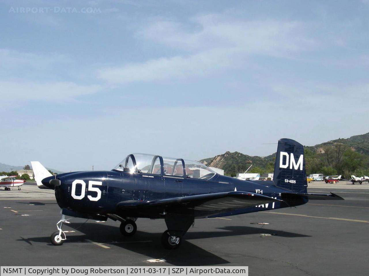 N5MT, 1953 Beech T-34A (A45) Mentor Mentor C/N G-305, 1955 Beech A45 as T-34B MENTOR, Continental O-470-13 225 Hp