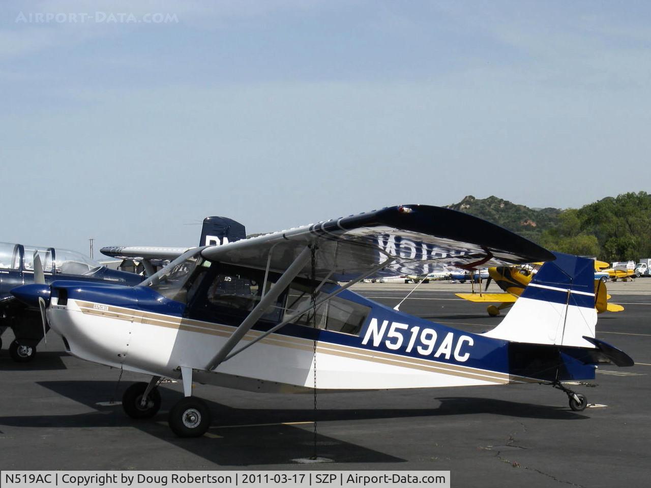 N519AC, 2000 American Champion 7GCBC C/N 1295-2000, 2000 American Champion 7GCBC EXPLORER, Lycoming O-320 150 Hp