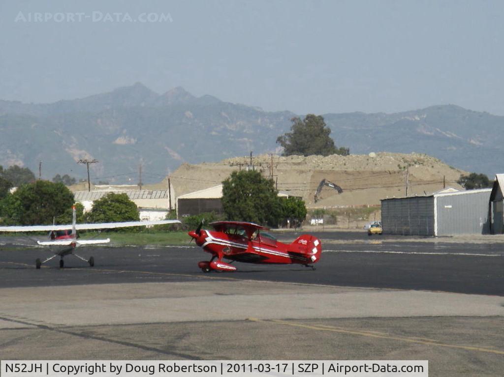 N52JH, 1981 Pitts S-1C Special C/N 1 (N52JH), 1981 Shea PITTS SPECIAL S-1C, Lycoming O&VO-360 180 Hp, taxi off the active