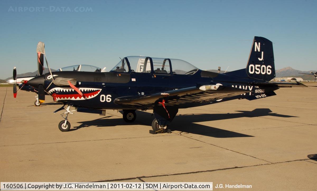 160506, Beech T-34C Turbo Mentor C/N GL-63, at Brown Field CA