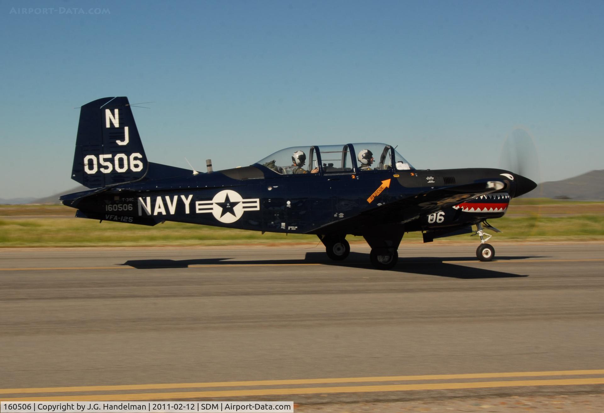 160506, Beech T-34C Turbo Mentor C/N GL-63, Taxiing @ Brown Field CA