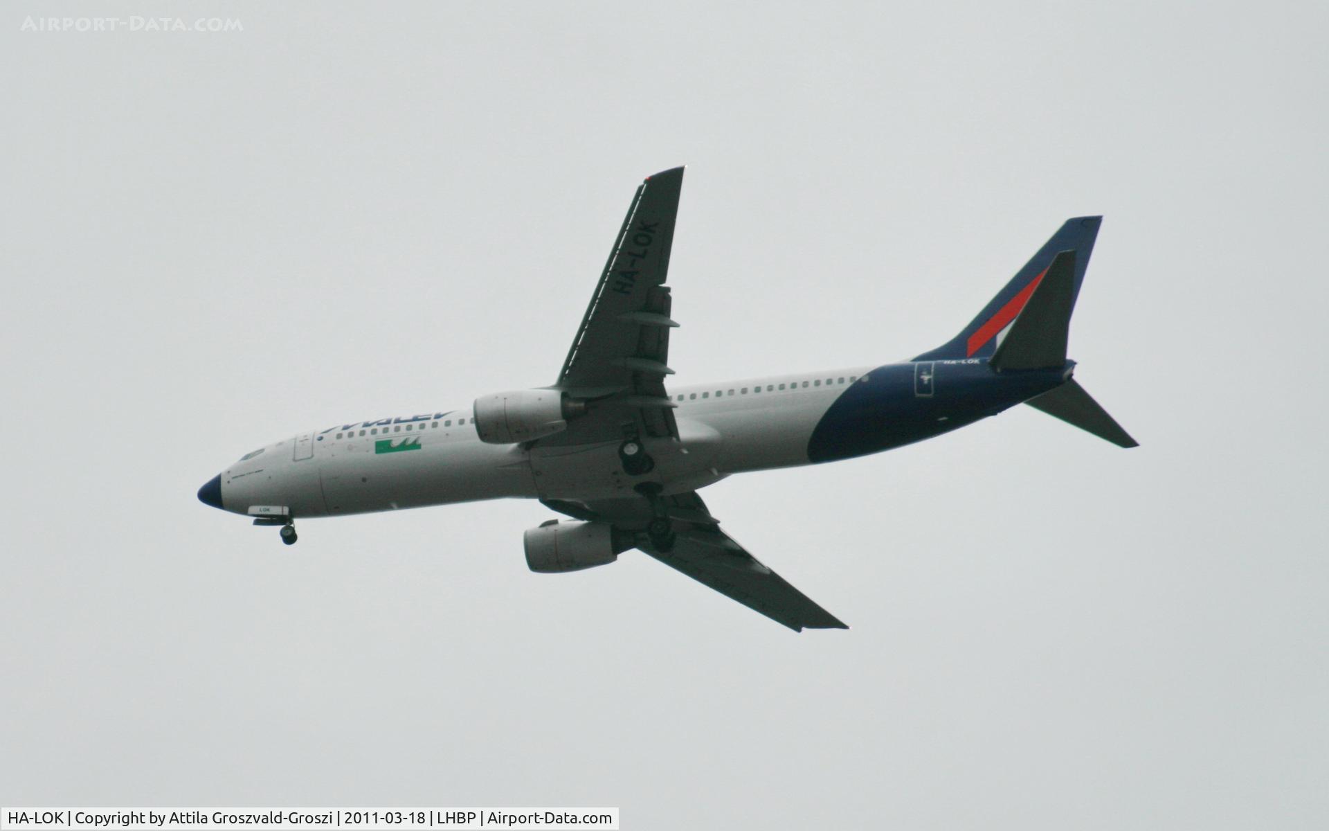 HA-LOK, 2004 Boeing 737-8Q8 C/N 30669, On a landing direction, in Üllö city airspace.