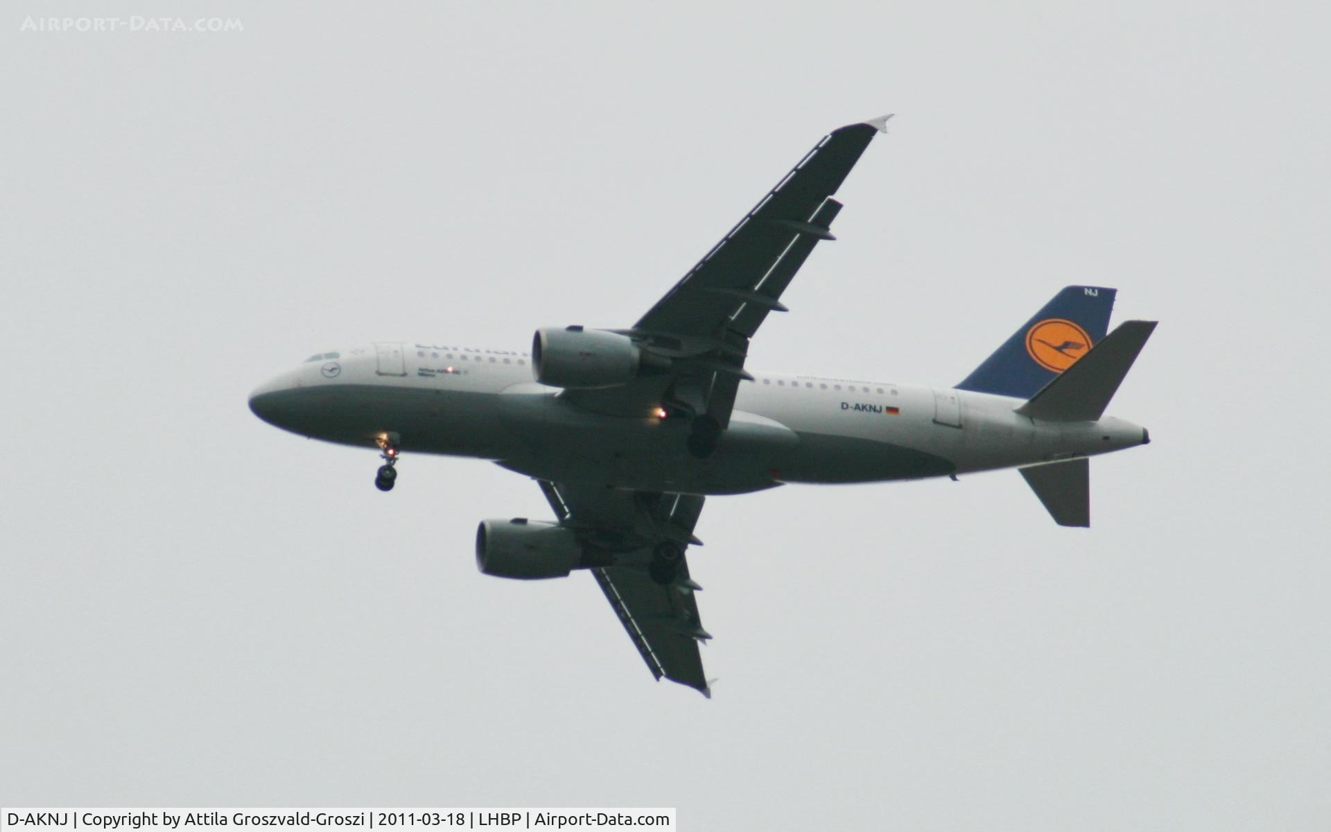 D-AKNJ, 2000 Airbus A319-112 C/N 1172, On a landing direction, in Üllö city airspace.