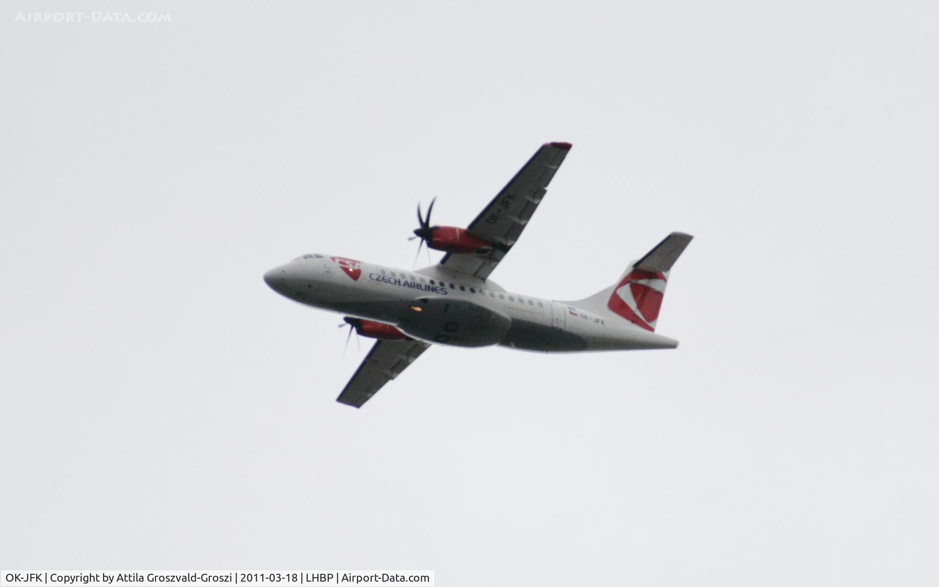 OK-JFK, 2004 ATR 42-500 C/N 625, On a landing direction, in Üllö city airspace.