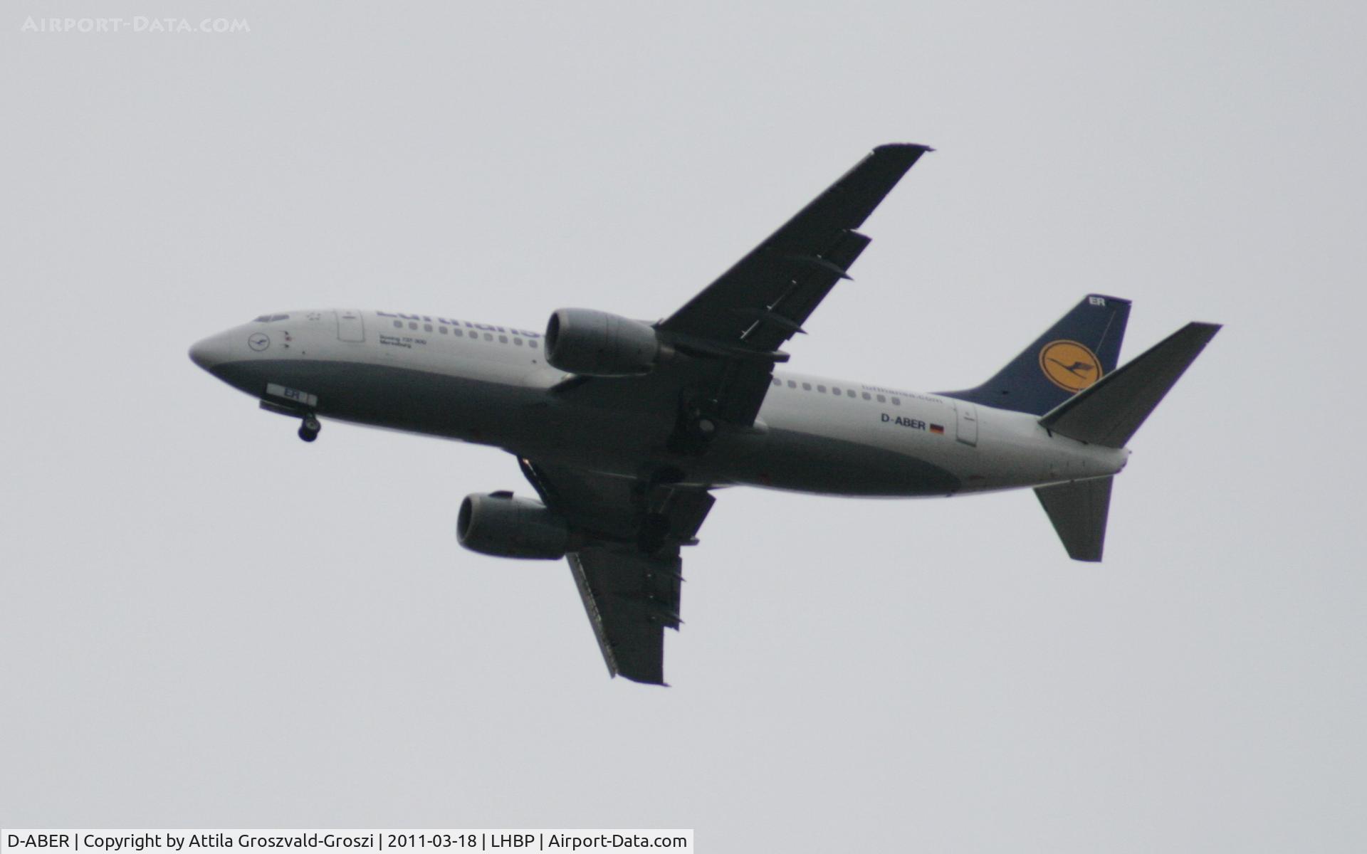 D-ABER, 1992 Boeing 737-330 C/N 26431, On a landing direction, in Üllö city airspace.