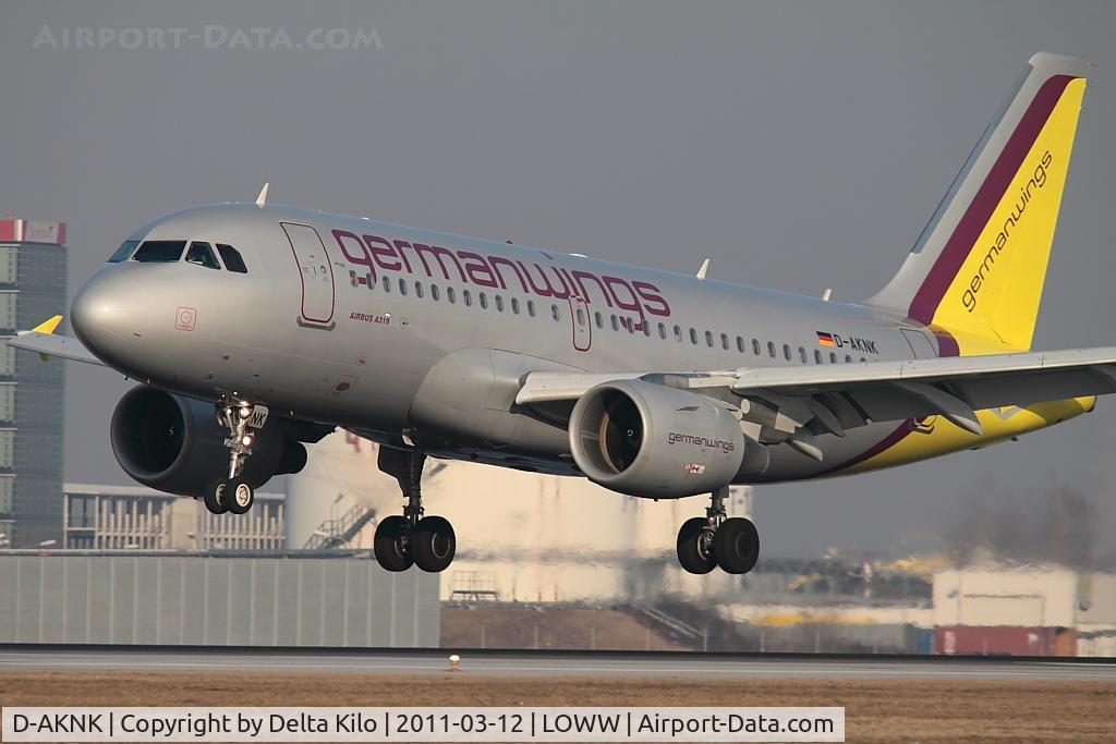 D-AKNK, 1999 Airbus A319-112 C/N 1077, GWI [4U] Germanwings