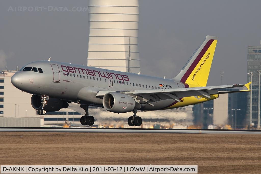 D-AKNK, 1999 Airbus A319-112 C/N 1077, GWI [4U] Germanwings