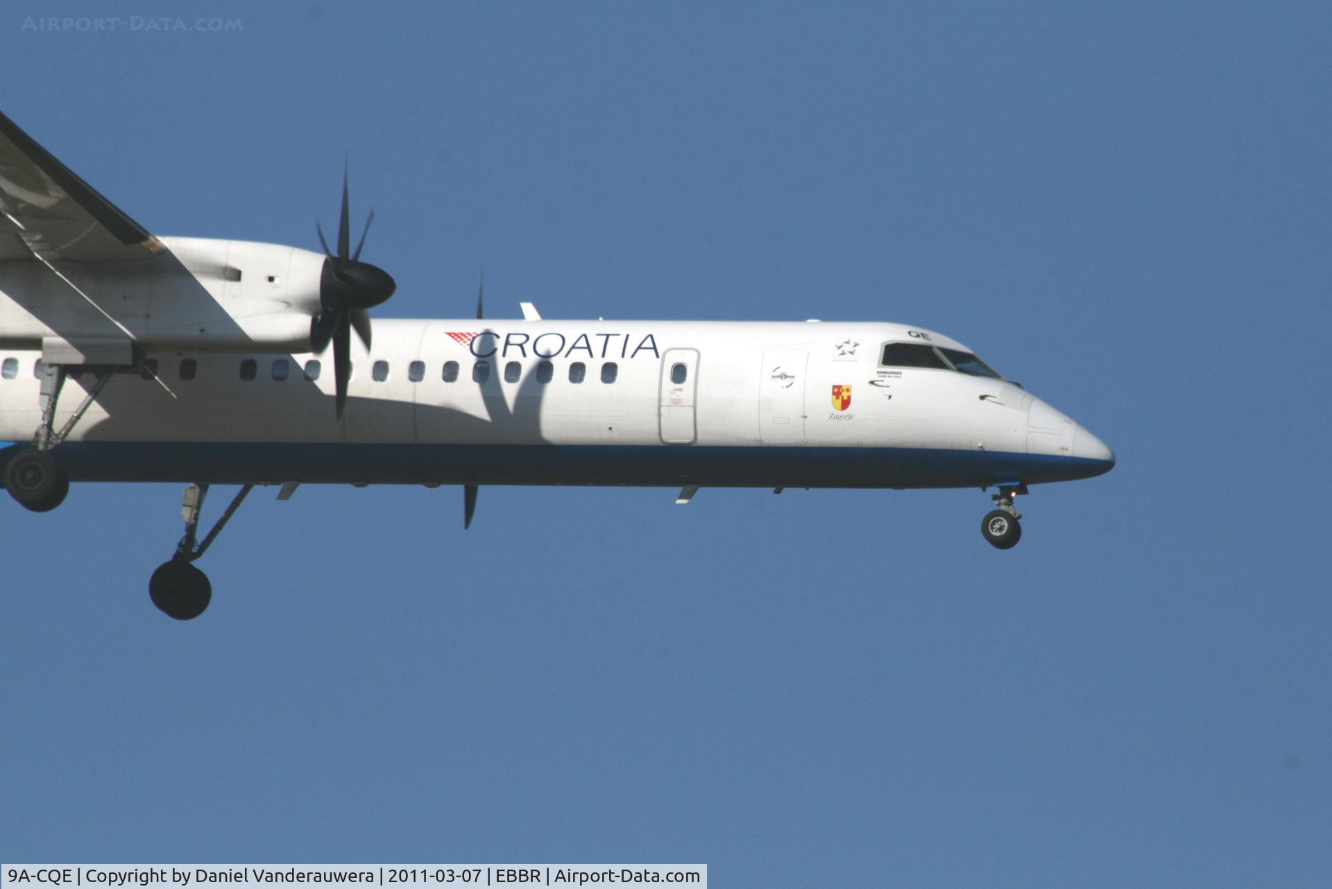 9A-CQE, 2010 De Havilland Canada DHC-8-402Q Dash 8 C/N 4300, Arrival of flight OU456 to RWY 02
