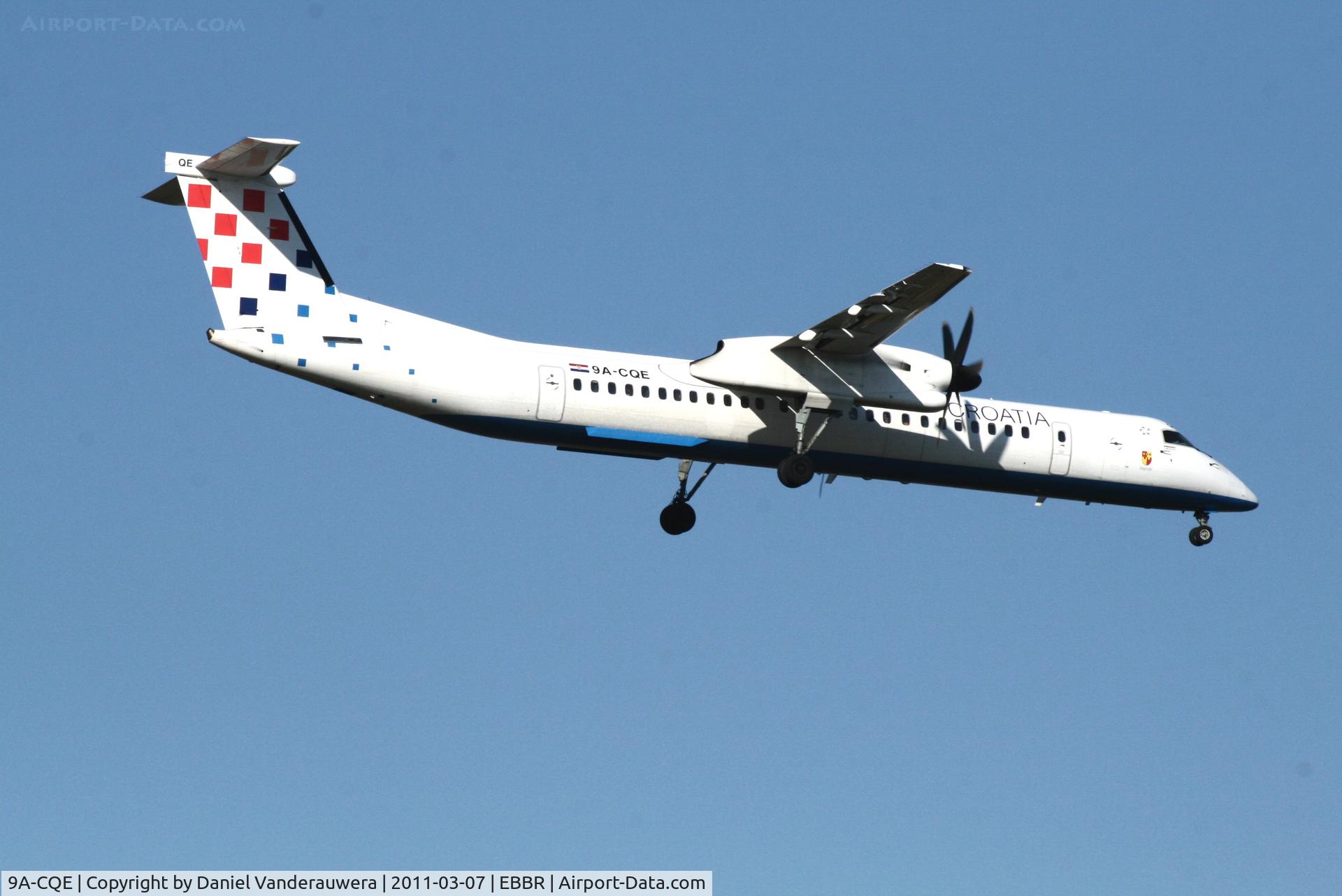 9A-CQE, 2010 De Havilland Canada DHC-8-402Q Dash 8 C/N 4300, Flight OU456 is descending to RWY 02
