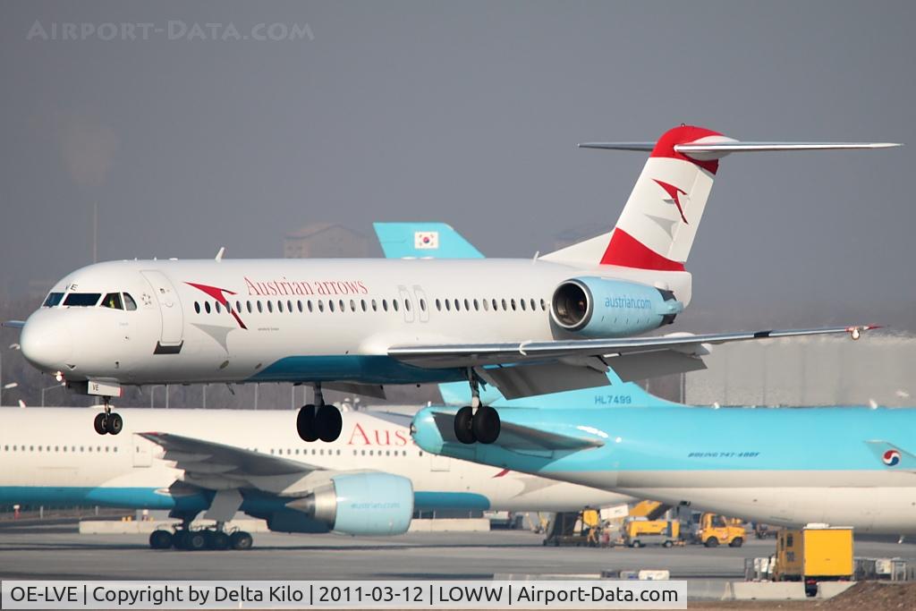 OE-LVE, 1994 Fokker 100 (F-28-0100) C/N 11499, TYR [VO] Austrian Arrows