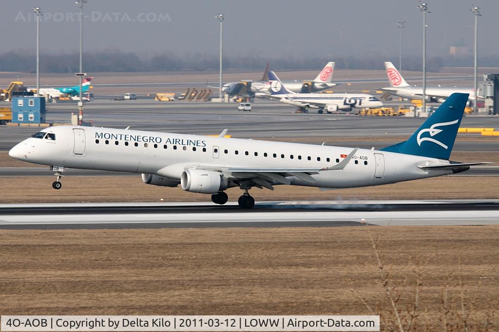 4O-AOB, 2009 Embraer 195LR (ERJ-190-200LR) C/N 19000283, Montenegro Airlines