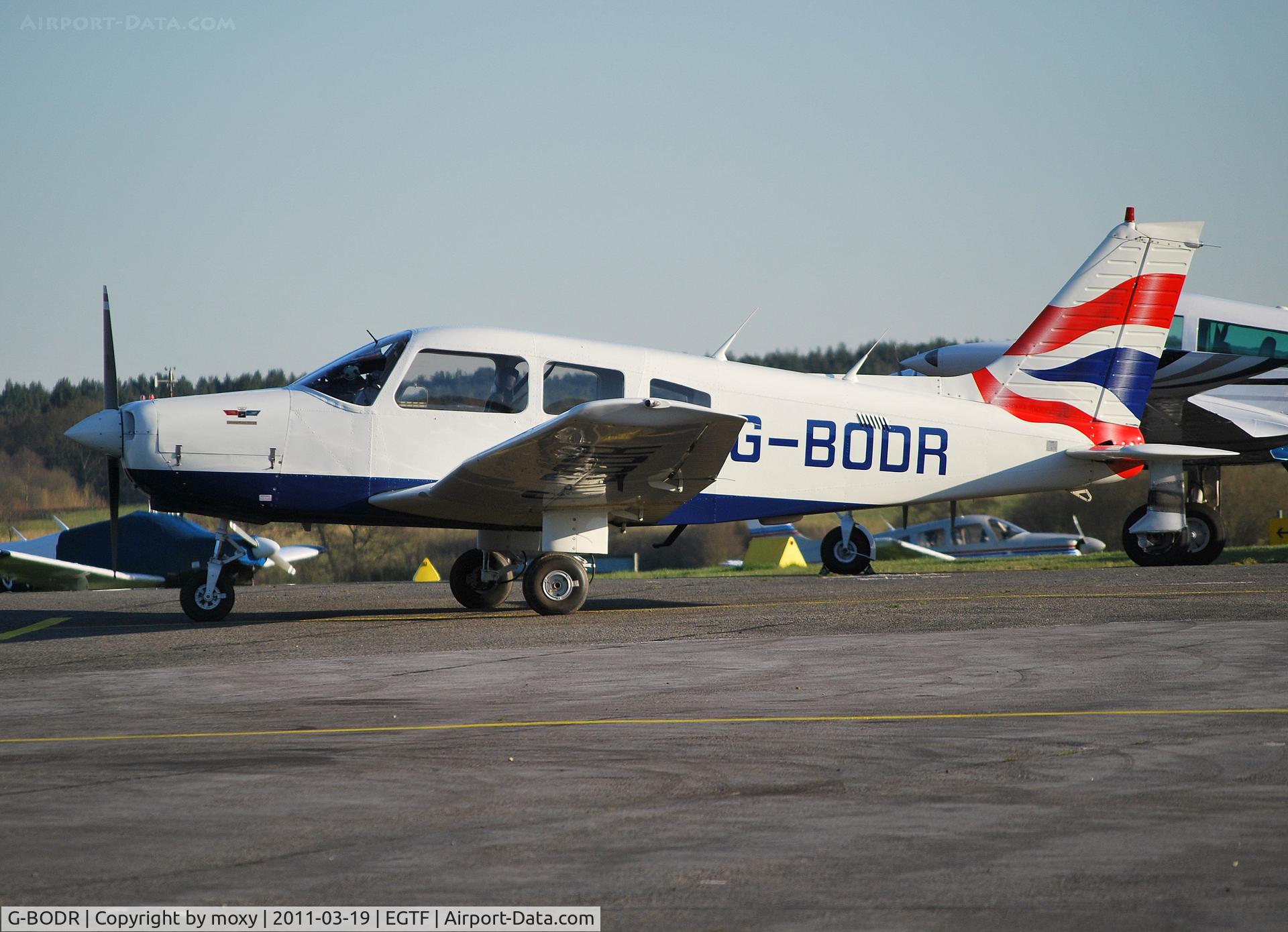 G-BODR, 1979 Piper PA-28-161 Cherokee Warrior II C/N 28-8116318, Piper Cherokee Warrior II visiting Fairoaks from Wycombe Air Park. Ex N8436B