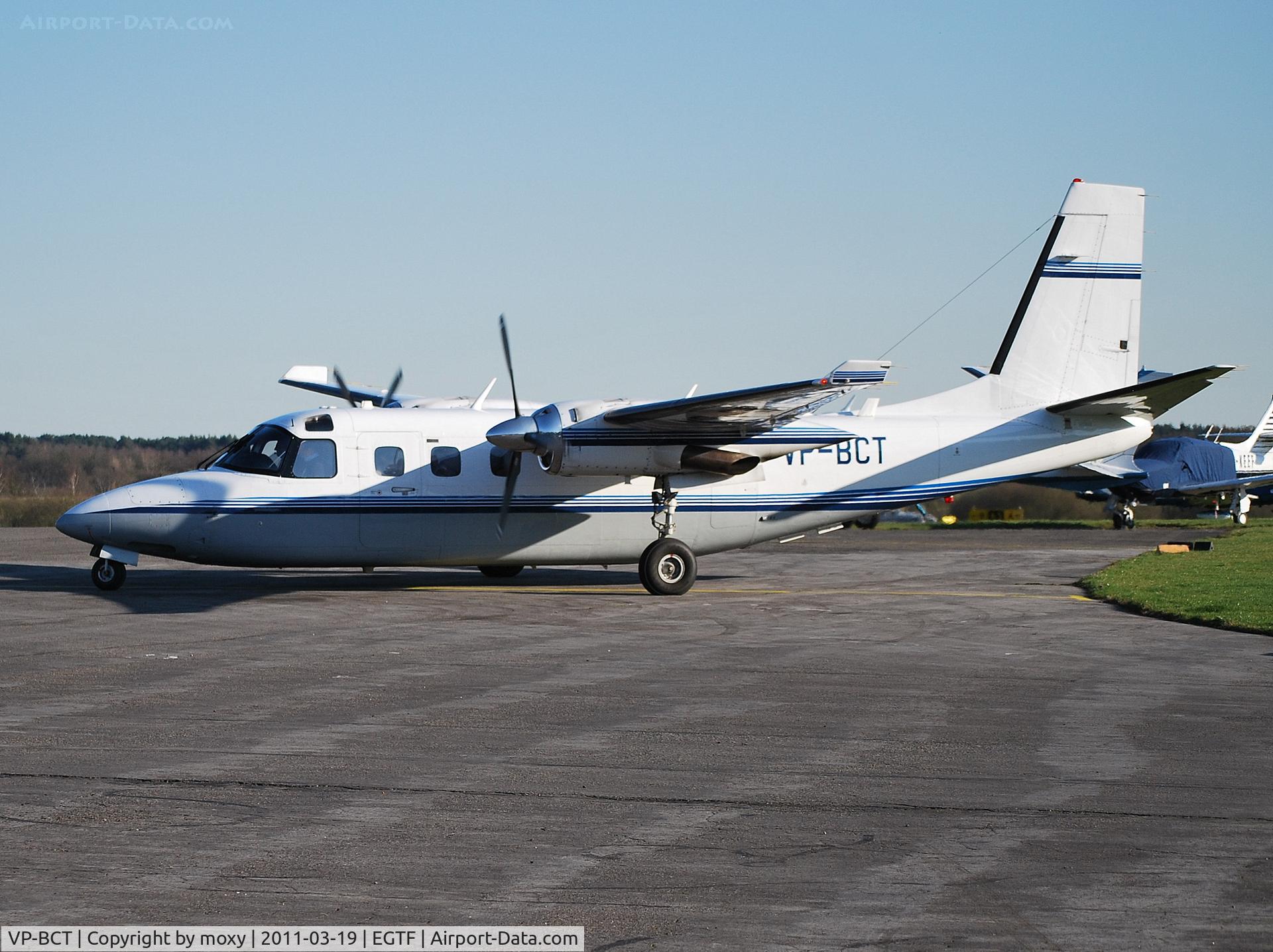 VP-BCT, 1986 Gulfstream Aerospace 695B Jetprop 1000B C/N 96208, Departing Fairoaks