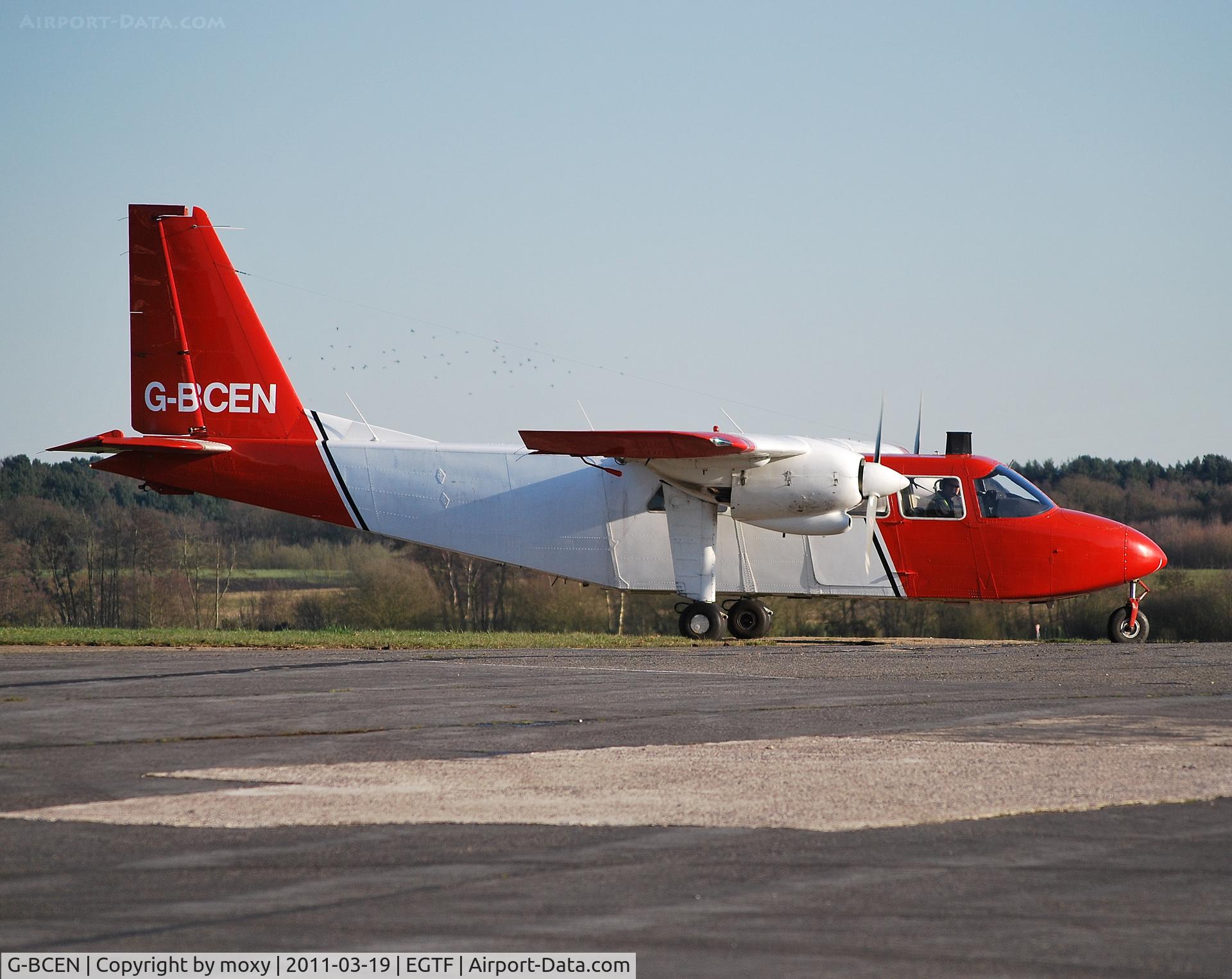 G-BCEN, 1974 Britten-Norman BN-2A-26 Islander C/N 403, Islander at Fairoaks. Ex 4X-AYG