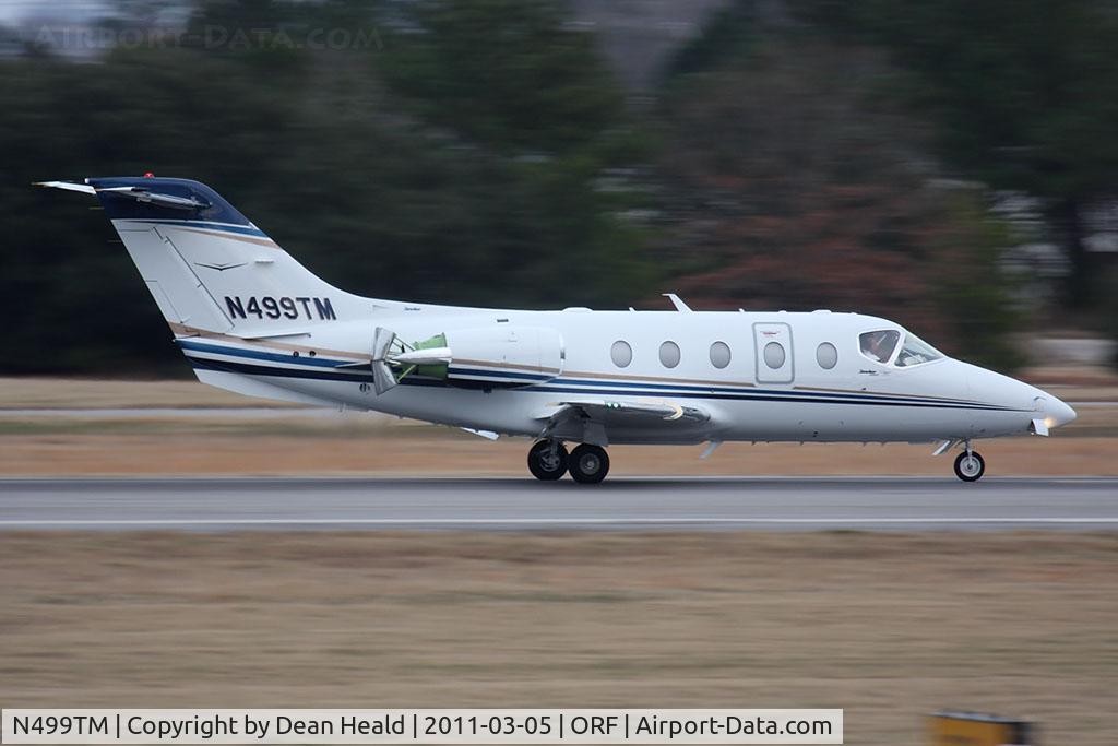N499TM, Hawker Beechcraft 400A Beechjet C/N RK-602, Aircraft Holding Company One LLC N499TM rolling out on RWY 23 after arrival from Abraham Lincoln Capital Airport - Springfield, IL (KSPI).