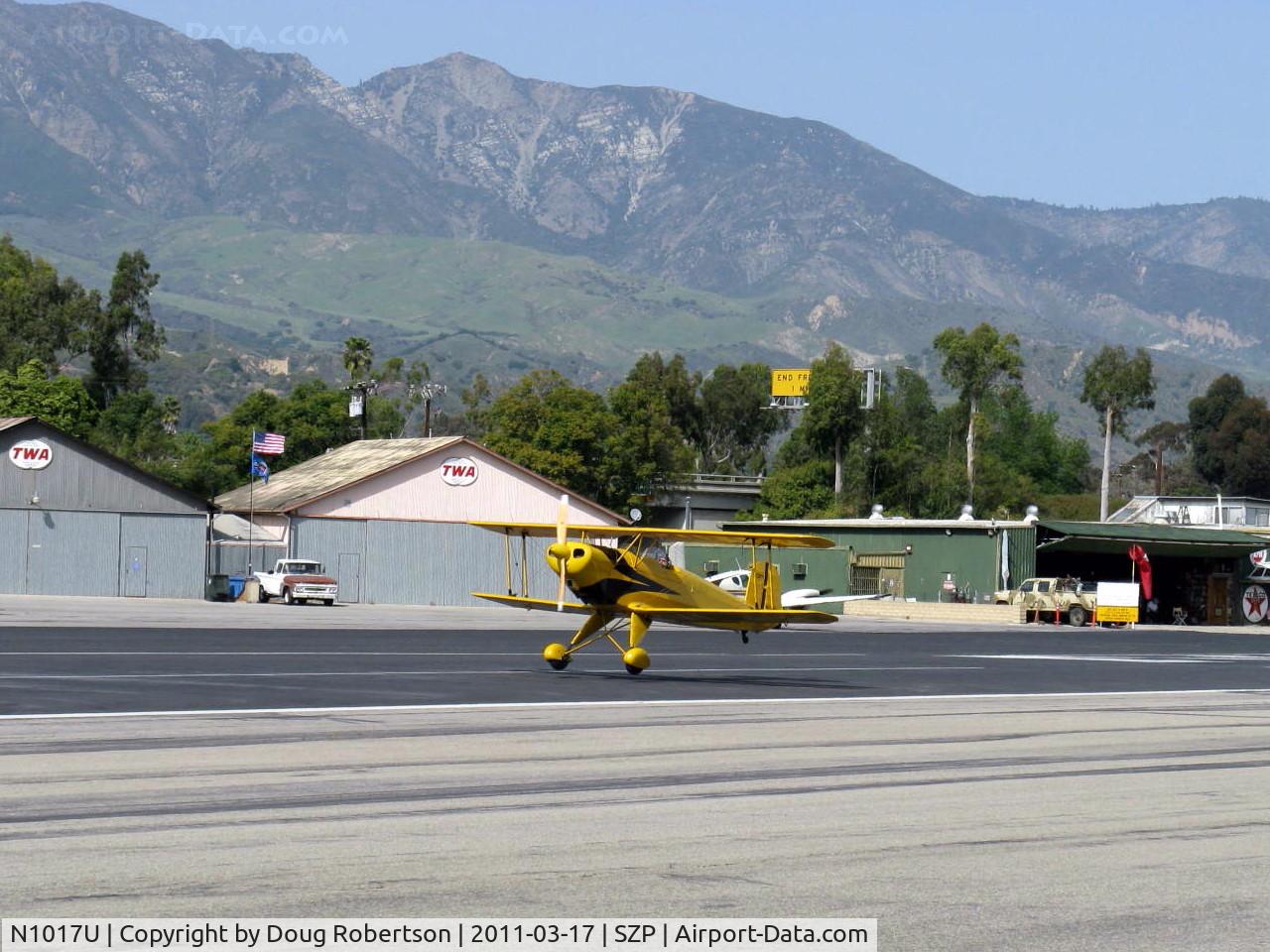 N1017U, 1939 CASA 1-131 Jungmann C/N E3B-435, 1952 Bucker JUNGMANN C.A.S.A. 1.131, Lycoming O-360 180 Hp upgrade conversion, landing roll Rwy 22