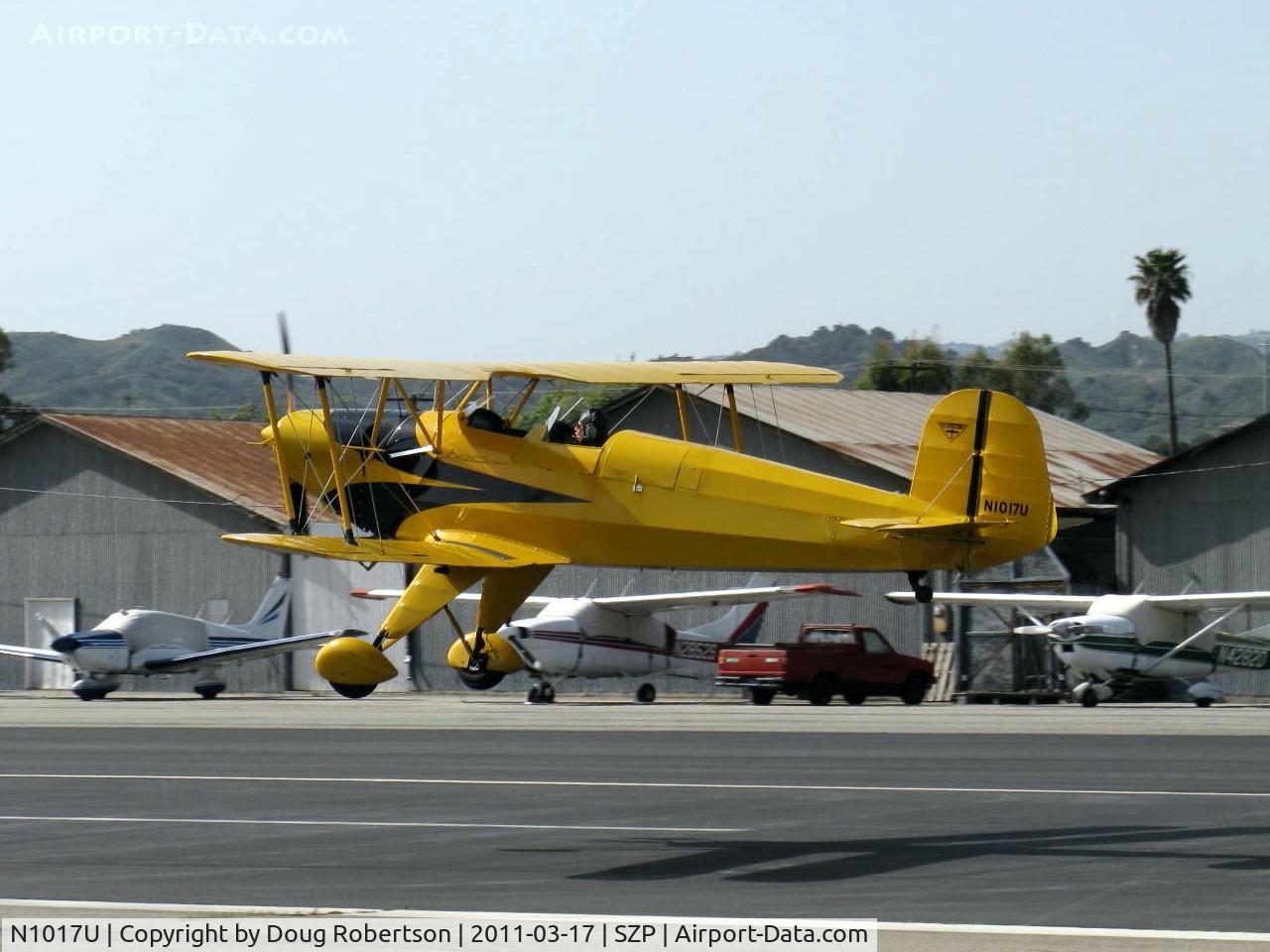 N1017U, 1939 CASA 1-131 Jungmann C/N E3B-435, 1939 Bucker JUNGMANN C.A.S.A. 1.131, Lycoming O-360 180 Hp upgrade conversion, landing Rwy 22