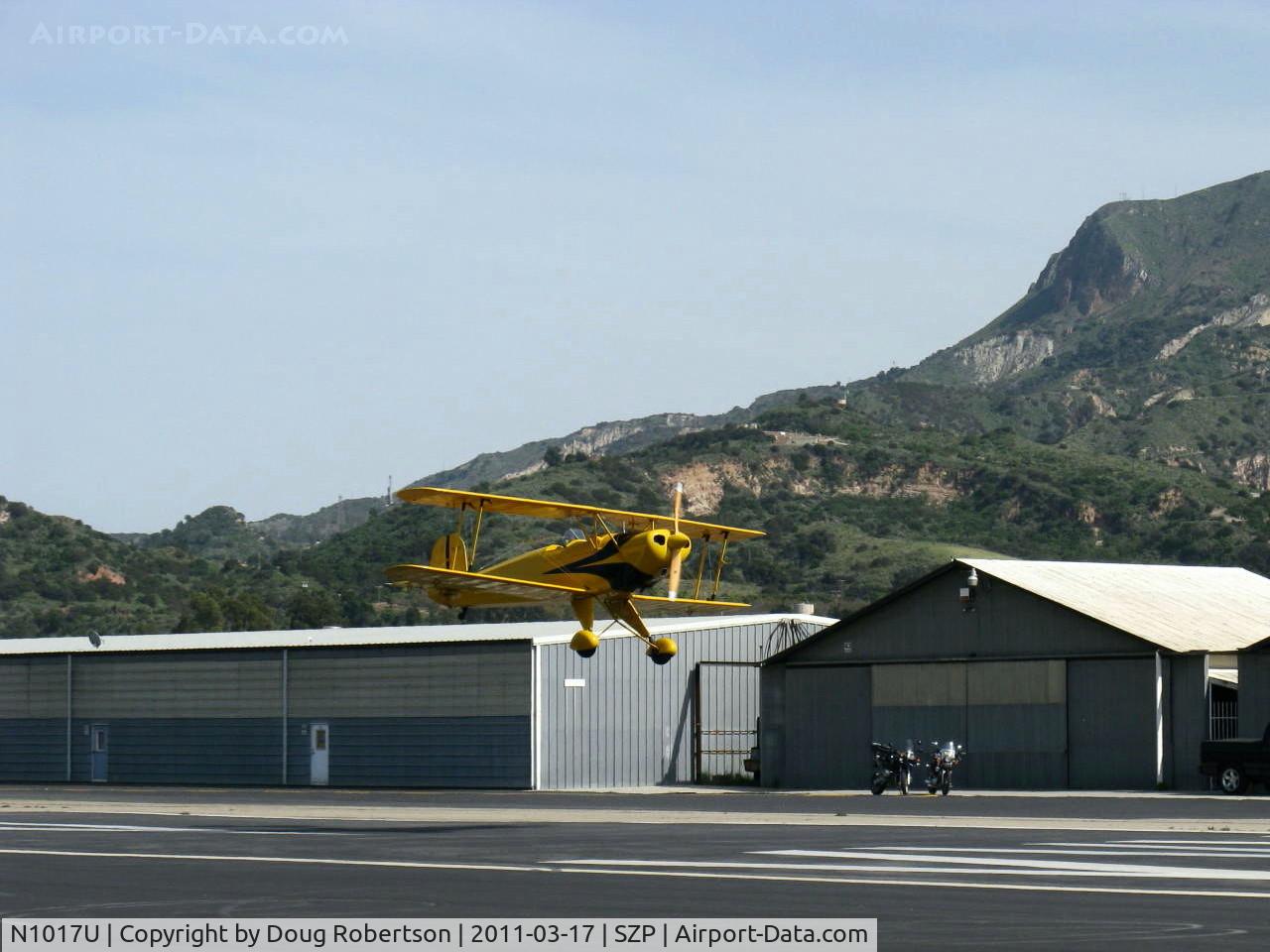 N1017U, 1939 CASA 1-131 Jungmann C/N E3B-435, 1939 Bucker JUNGMANN, C.A.S.A. 1.131, Lycoming O-360 180 Hp upgrade conversion, landing Rwy 22