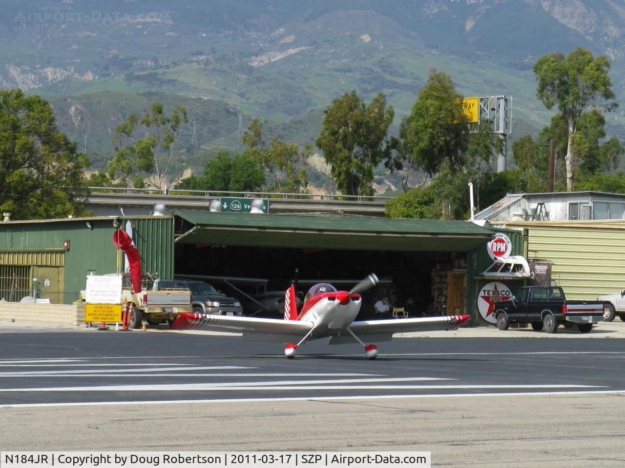 N184JR, 2001 Vans RV-8 C/N 81166, 2001 Rausch VAN's RV-8, Lycoming IO-360-A&C 200 Hp, taking the active