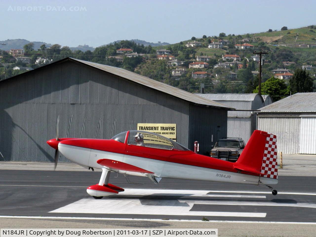 N184JR, 2001 Vans RV-8 C/N 81166, 2001 Rausch VAN's RV-8, Lycoming IO-360 A&C 200 Hp, takeoff roll Rwy 22