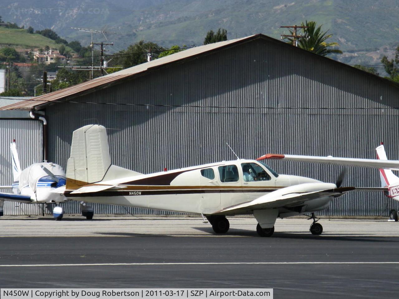 N450W, 1958 Beech 95 C/N TD-87, 1958 Beech 95 TRAVEL AIR, two Lycoming O&VO-360 180 Hp each, first year of production, 85th of 173 built that year, taxi