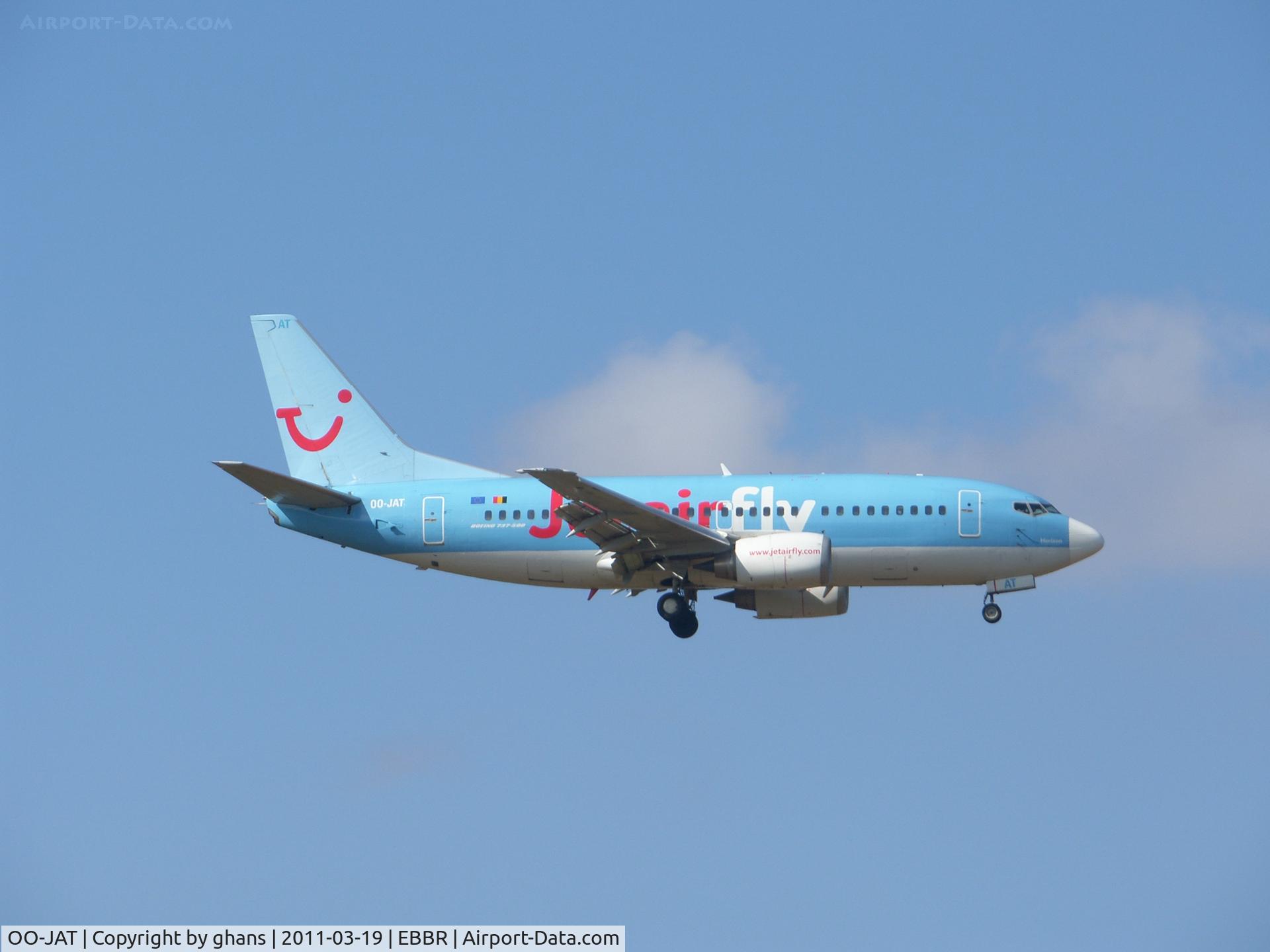OO-JAT, 1990 Boeing 737-5K5 C/N 24927, Landing @ rw02