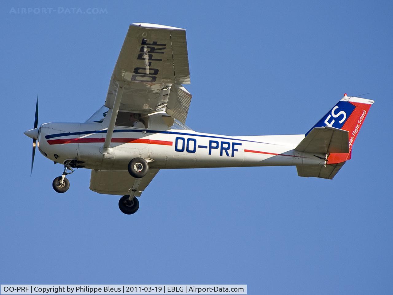 OO-PRF, Reims F150L C/N 0840, Belgian Flight School. Short final rwy 05R.