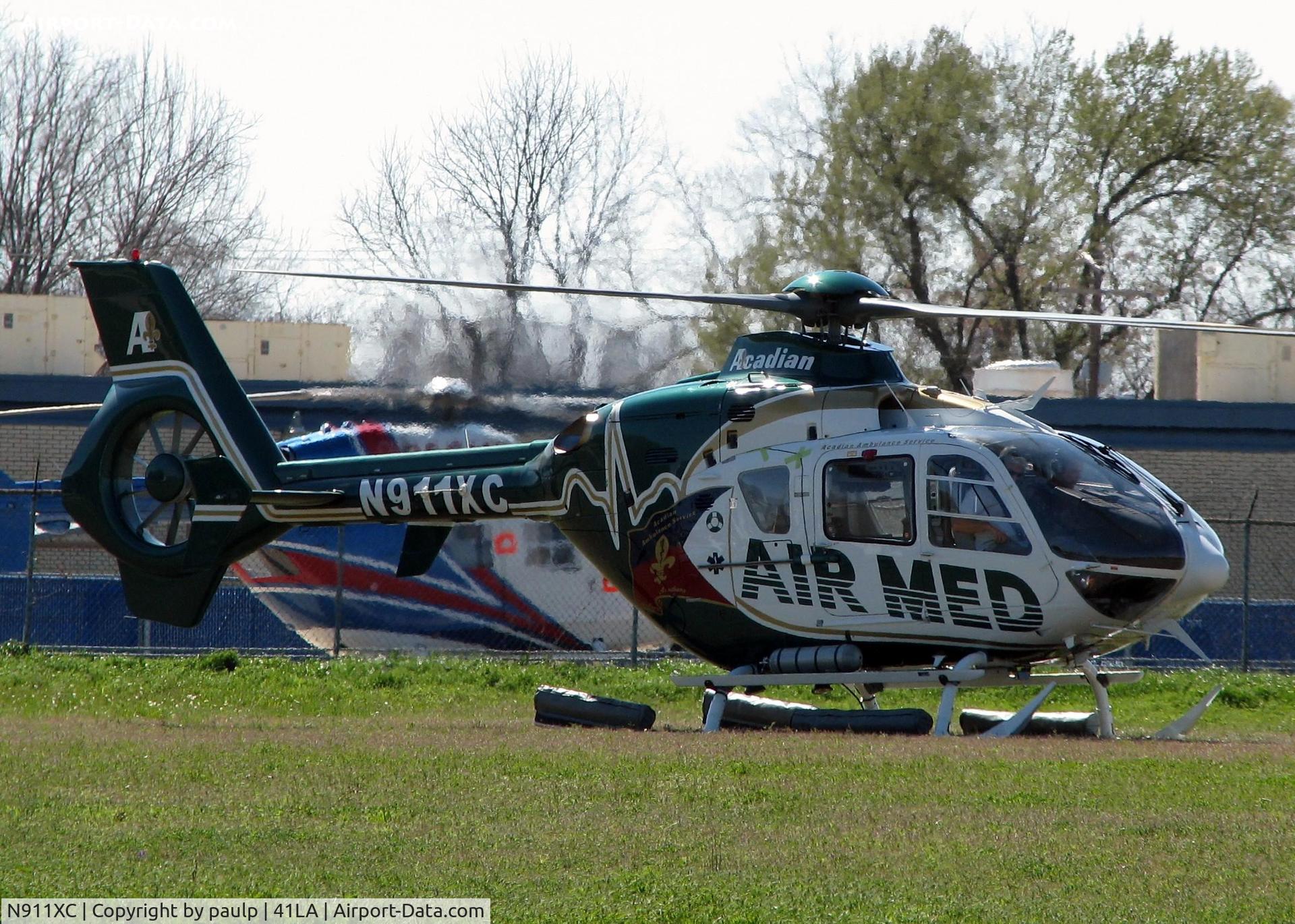 N911XC, Eurocopter EC-135T-1 C/N 0143, At Metro Aviation / Downtown Shreveport.