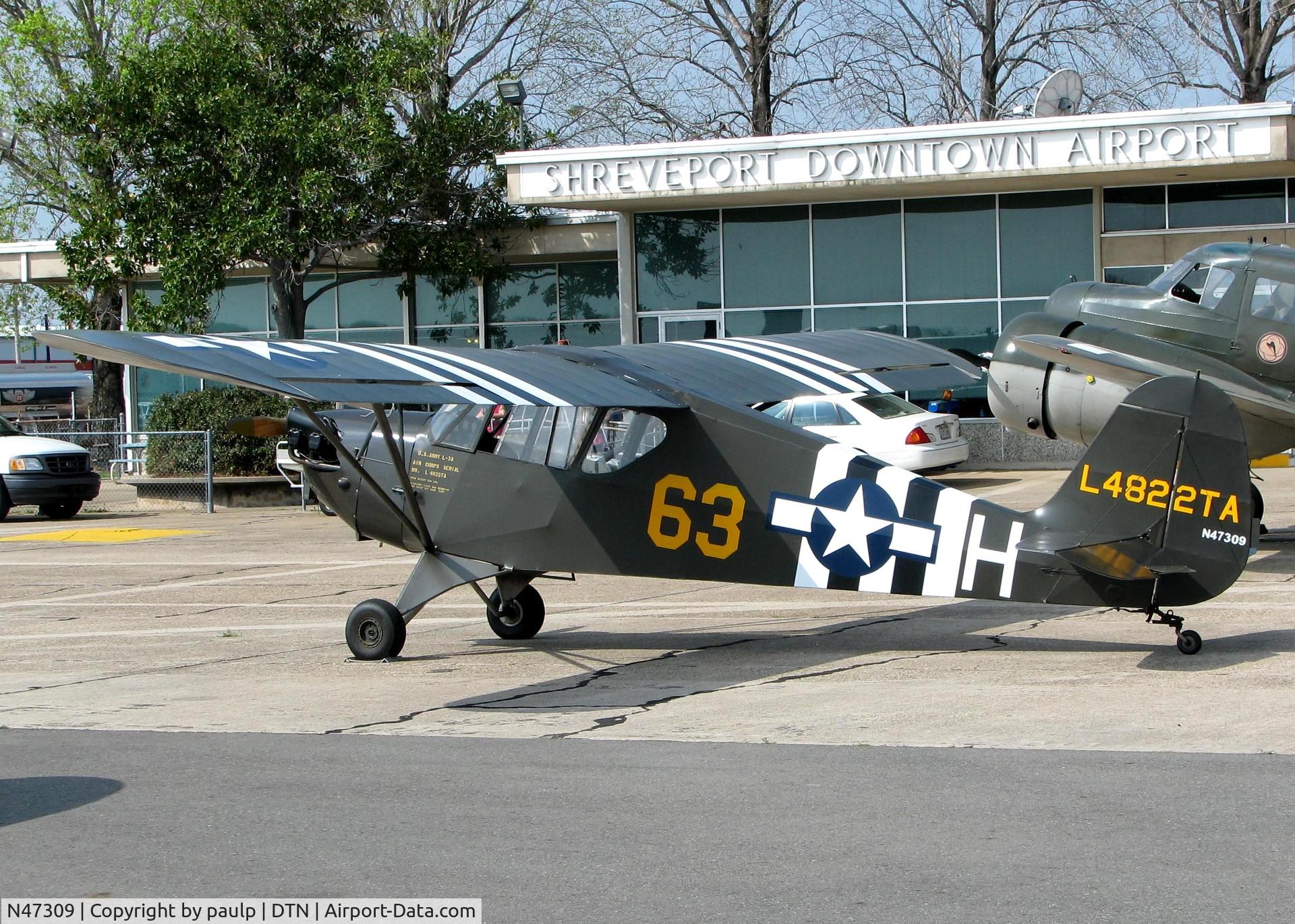 N47309, Aeronca 65-TAL C/N L4822TA, At Downtown Shreveport.