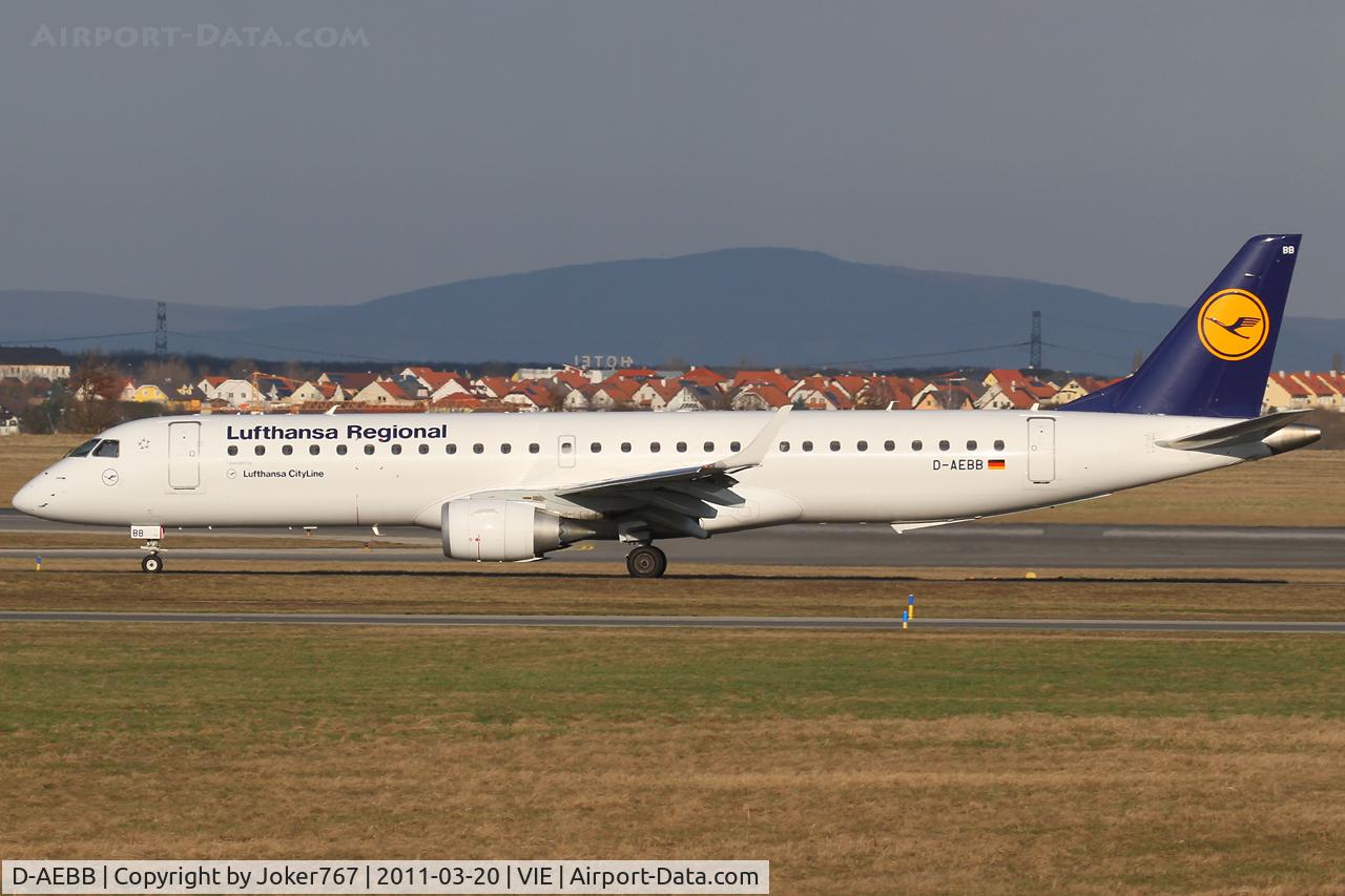 D-AEBB, 2009 Embraer 195LR (ERJ-190-200LR) C/N 19000316, Lufthansa Regional (City Line)