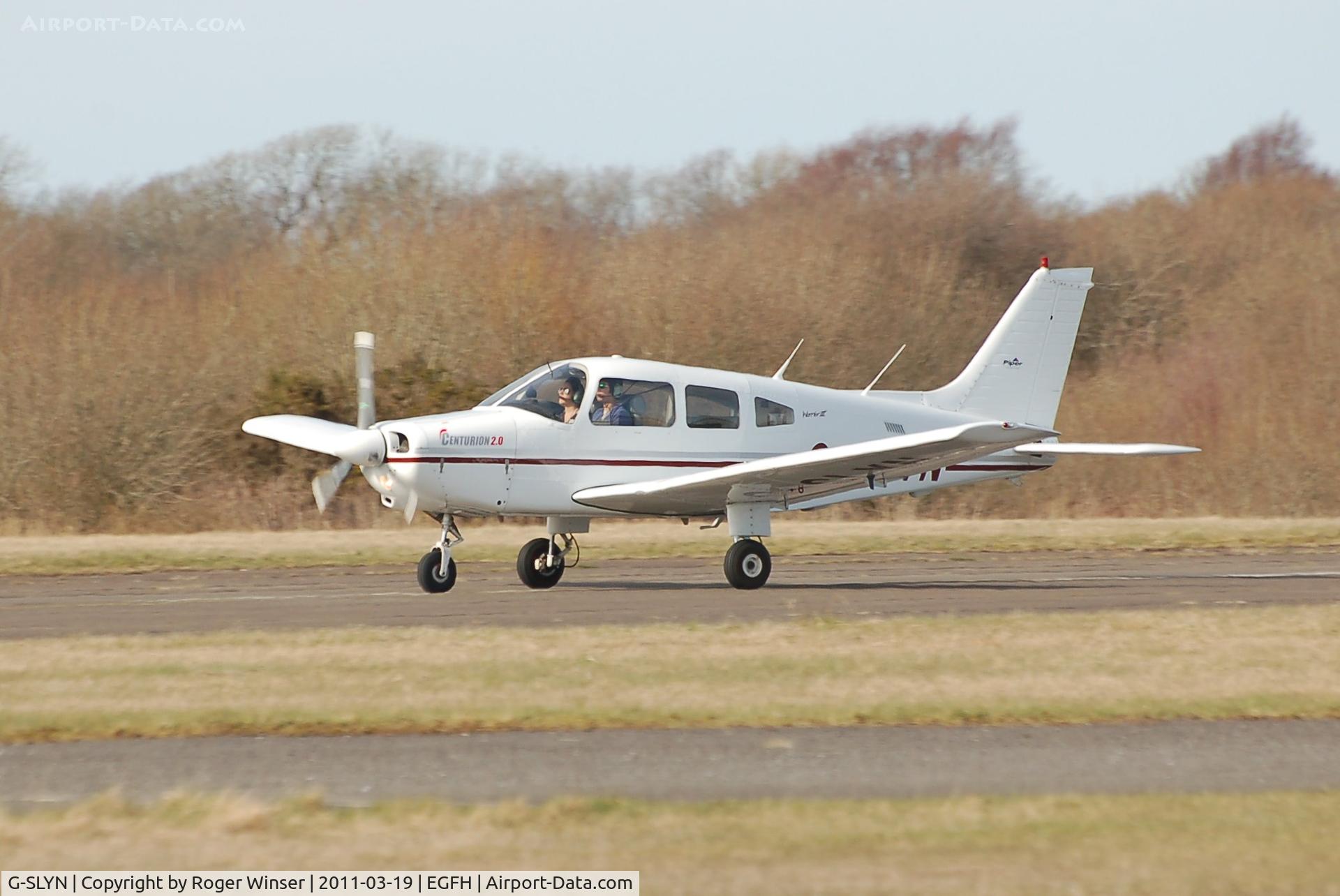 G-SLYN, 1981 Piper PA-28-161 Cherokee Warrior II C/N 28-8116204, Piper Cherokee Warrior 11 arriving Swansea Airport
