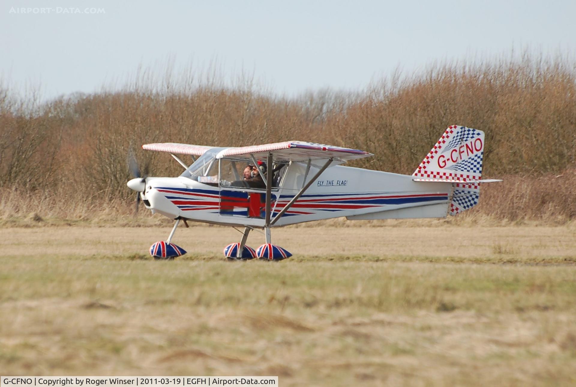 G-CFNO, 2008 Skyranger Swift 912S(1) C/N BMAA/HB/566, Skyranger Swift departing Runway 22.
