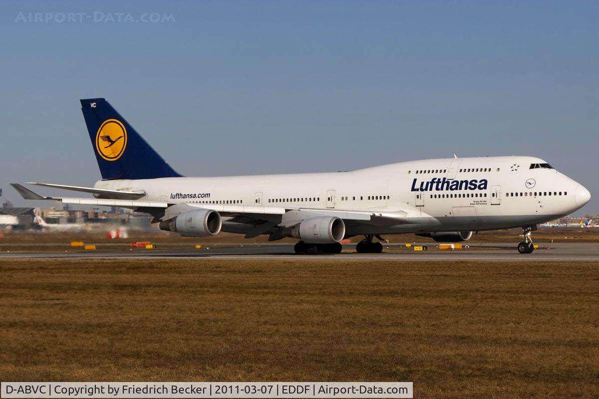 D-ABVC, 1989 Boeing 747-430 C/N 24288, departing via RW18W