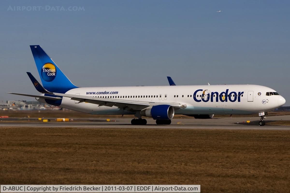 D-ABUC, 1992 Boeing 767-330/ER C/N 26992, departing via RW18W