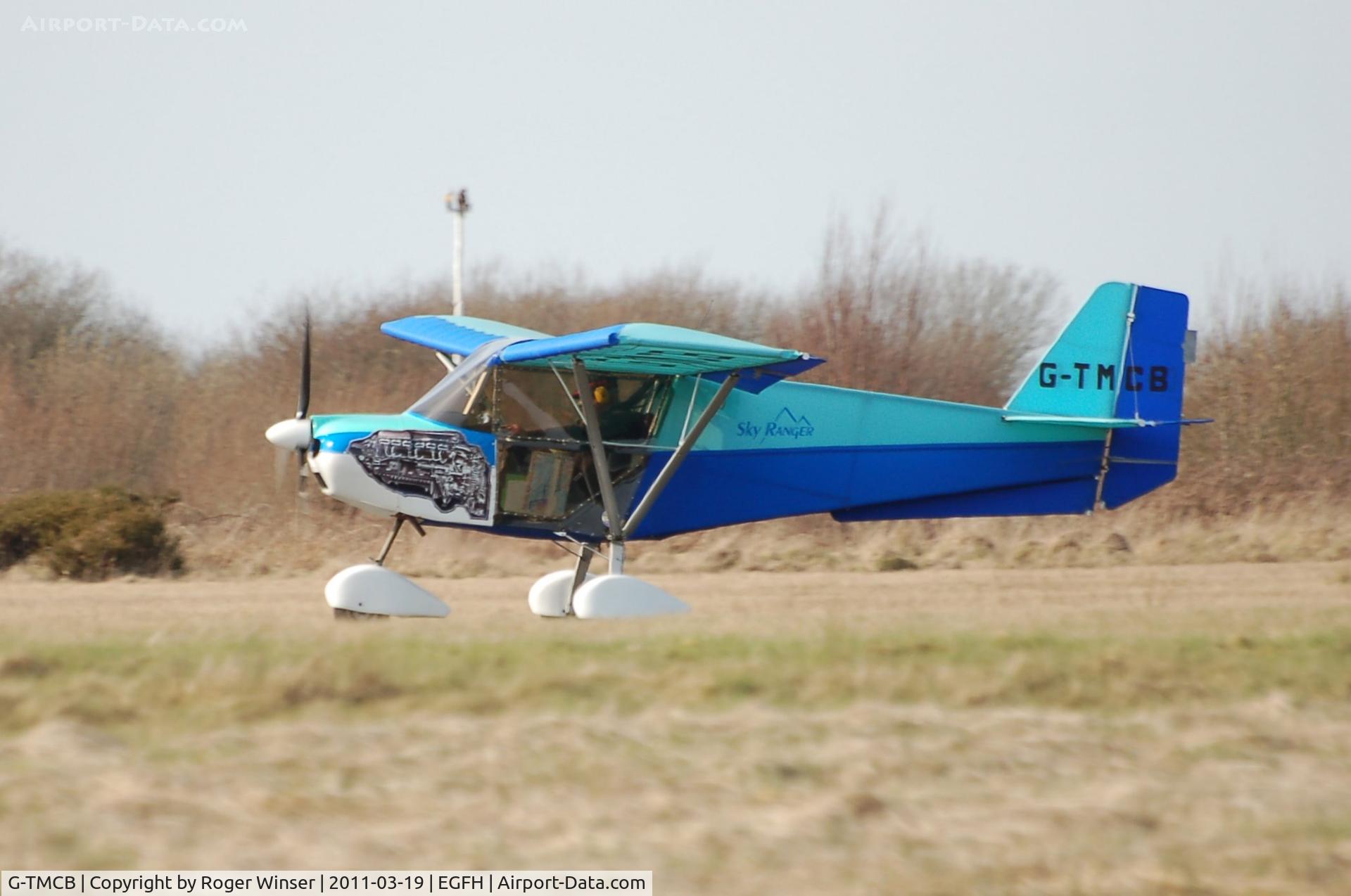 G-TMCB, 2003 Skyranger 912 C/N BMAA/HB/310, Skyranger departing Runway 22.