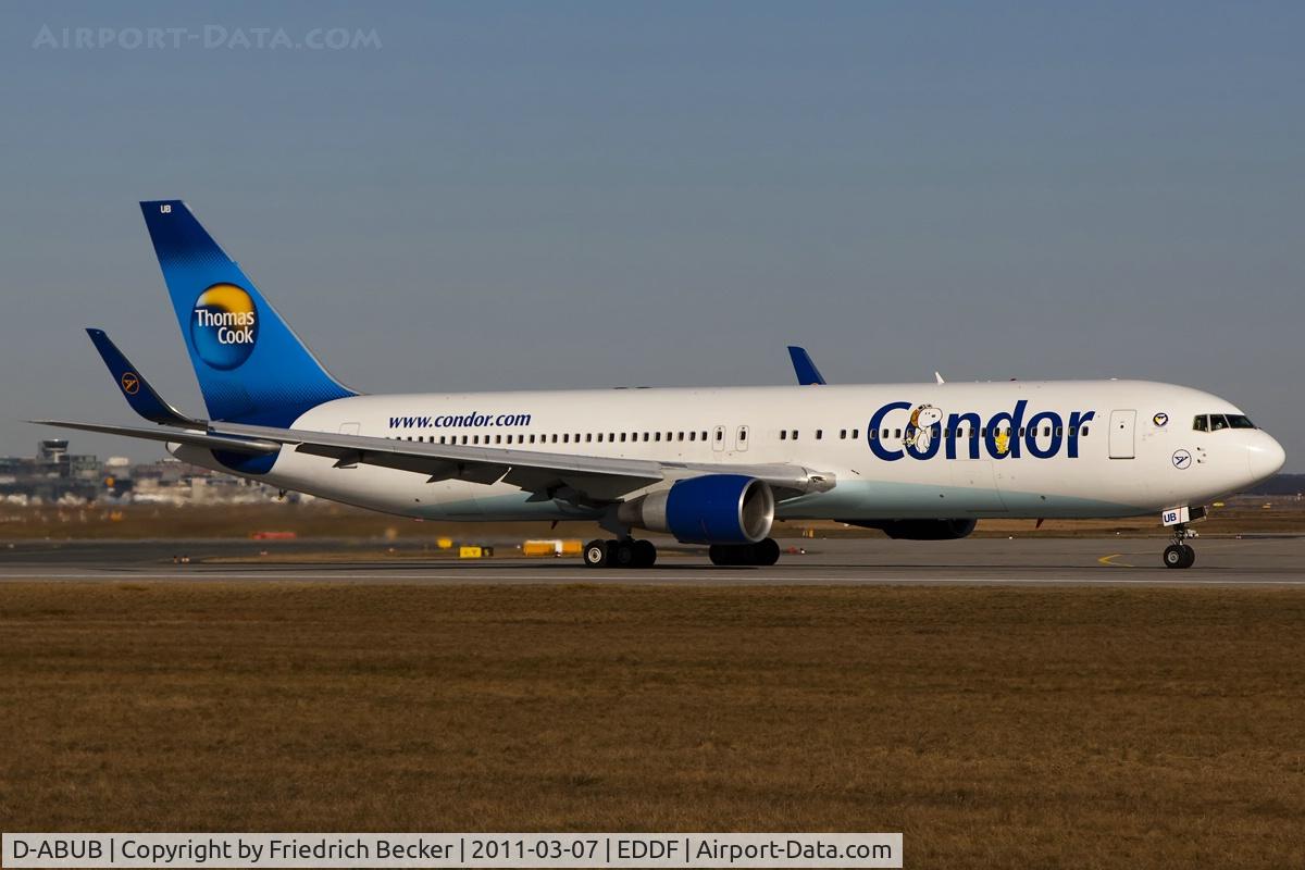 D-ABUB, 1992 Boeing 767-330/ER C/N 26987, departing via RW18W