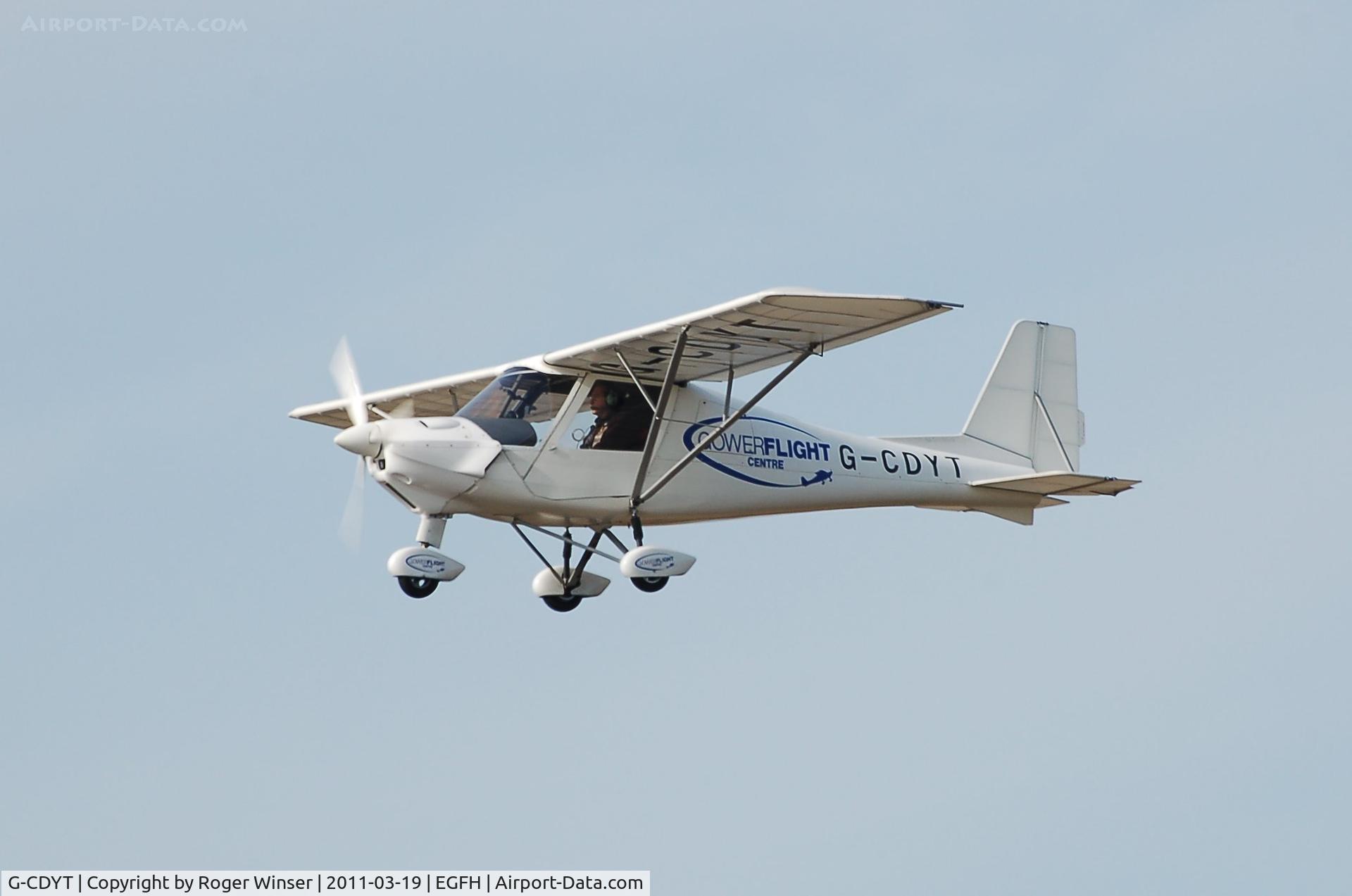 G-CDYT, 2006 Comco Ikarus C42 FB80 C/N 0603-6798, Gower Flight Centre's Ikarus departing Runway 22