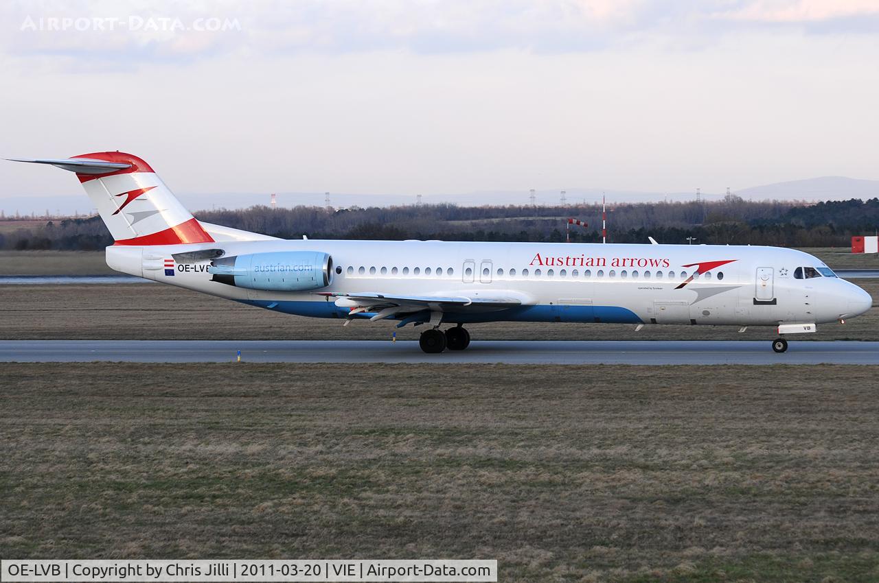 OE-LVB, 1994 Fokker 100 (F-28-0100) C/N 11502, Austrian arrows