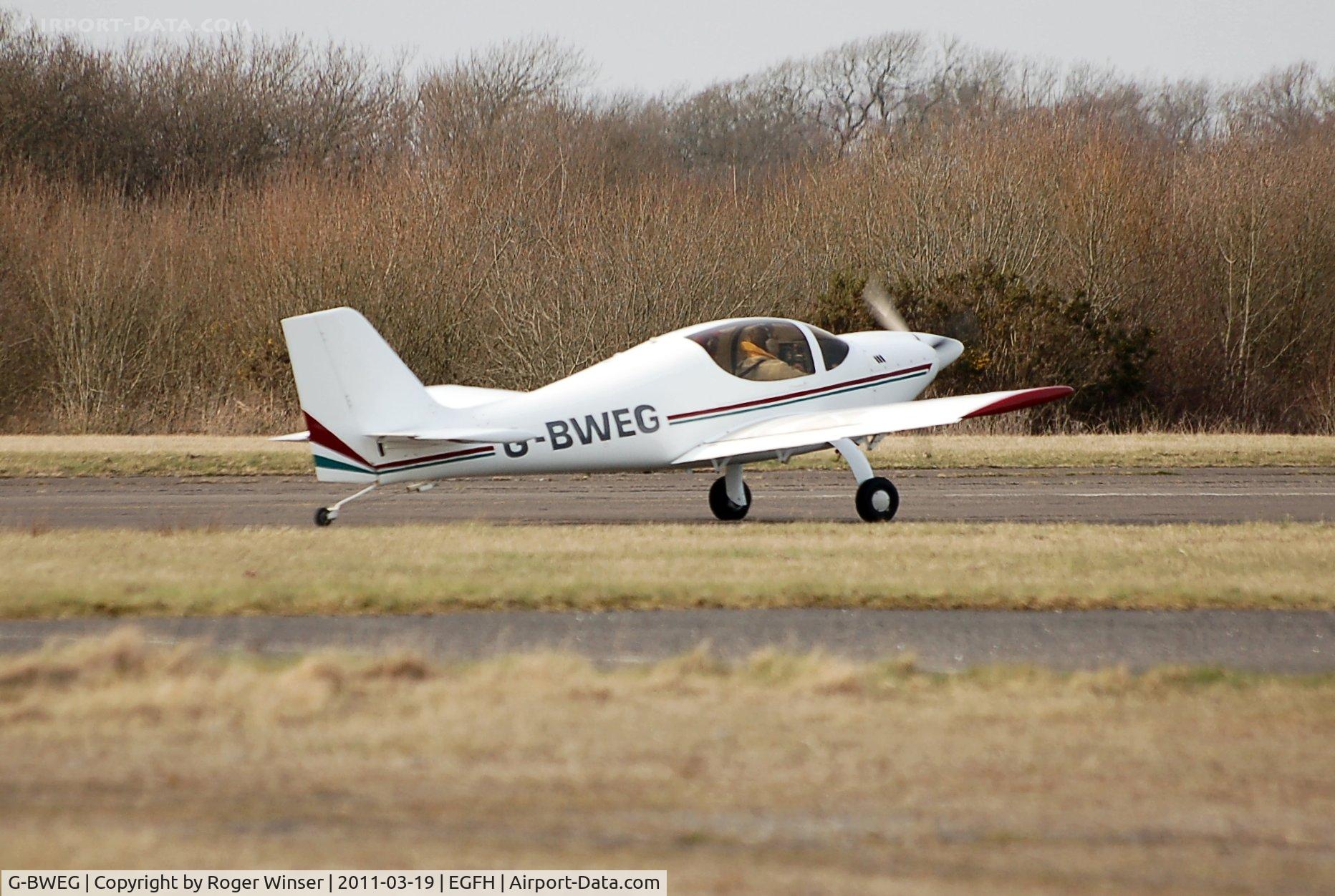 G-BWEG, 1997 Europa Tri-Gear C/N PFA 247-12600, Europa back-tracking prior to take off.