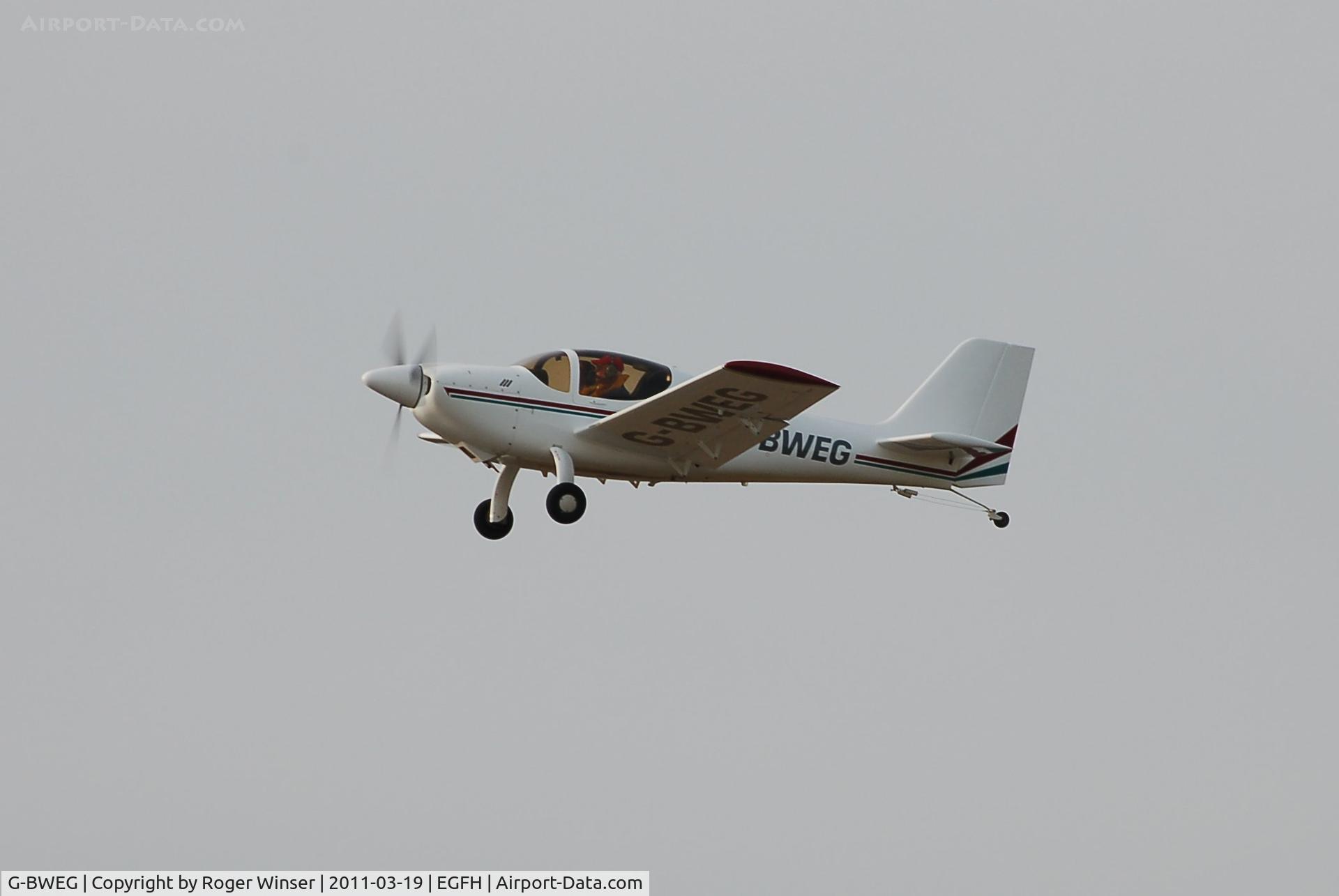G-BWEG, 1997 Europa Tri-Gear C/N PFA 247-12600, Europa departing Runway 22