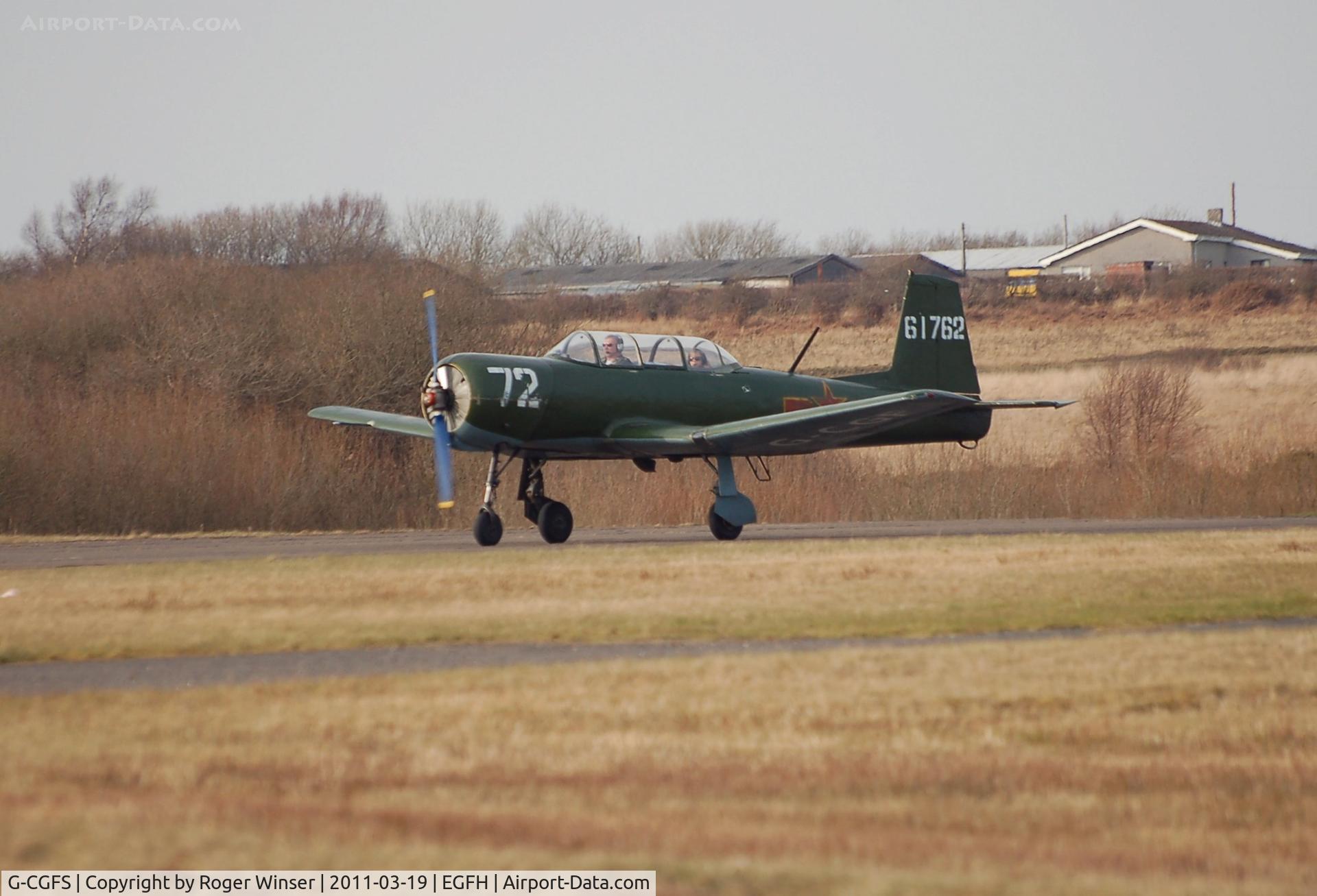 G-CGFS, 1988 Nanchang CJ-6A Chujiao C/N 4532008, Arriving Runway 22
