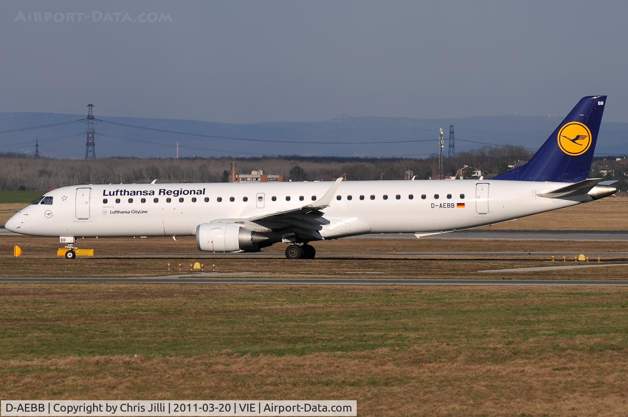 D-AEBB, 2009 Embraer 195LR (ERJ-190-200LR) C/N 19000316, Lufthansa Regional