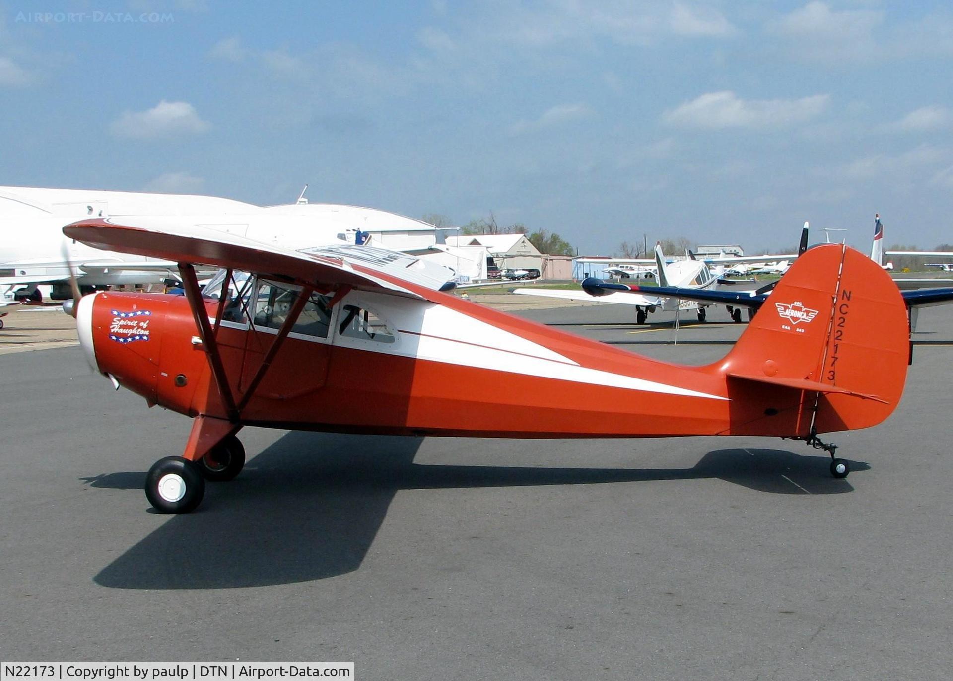 N22173, 1939 Aeronca 65-C C/N C2759, At Downtown Shreveport.