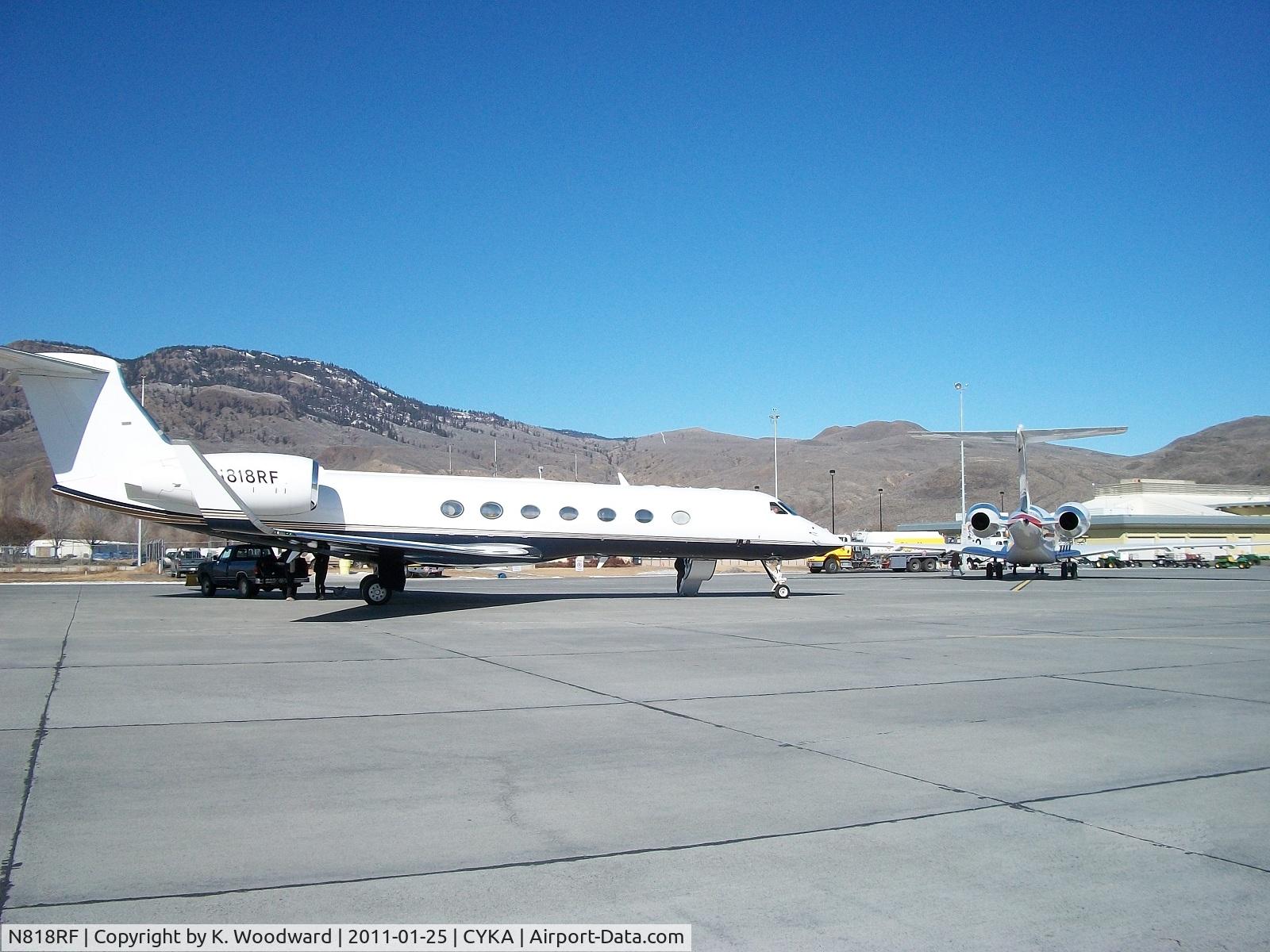 N818RF, 2003 Gulfstream Aerospace G-V C/N 5018, A quick stop in CYKA