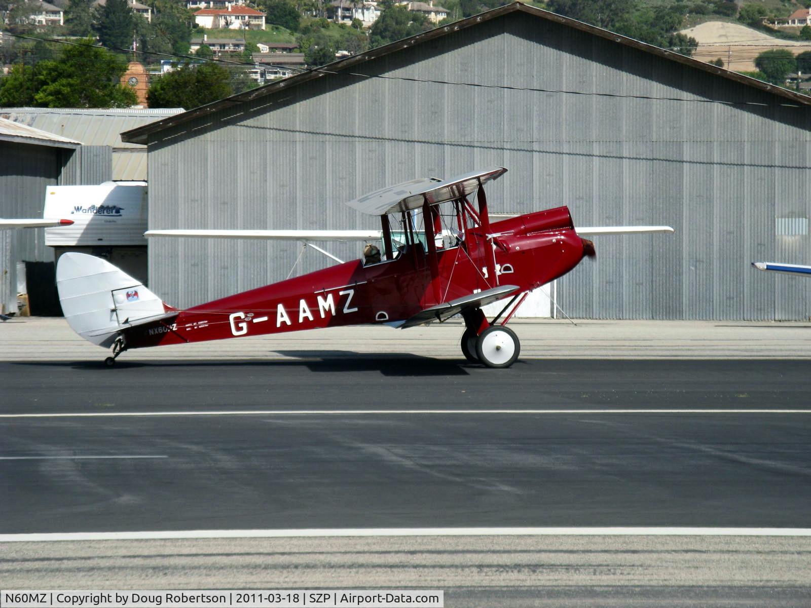N60MZ, 1930 De Havilland DH-60G Gypsy Moth C/N 1293, 1930 DeHavilland DH.60G GIPSY MOTH, DeHavilland GIPSY II 4 cylinder inverted in-line air-cooled 120 Hp, taxi to Rwy 22