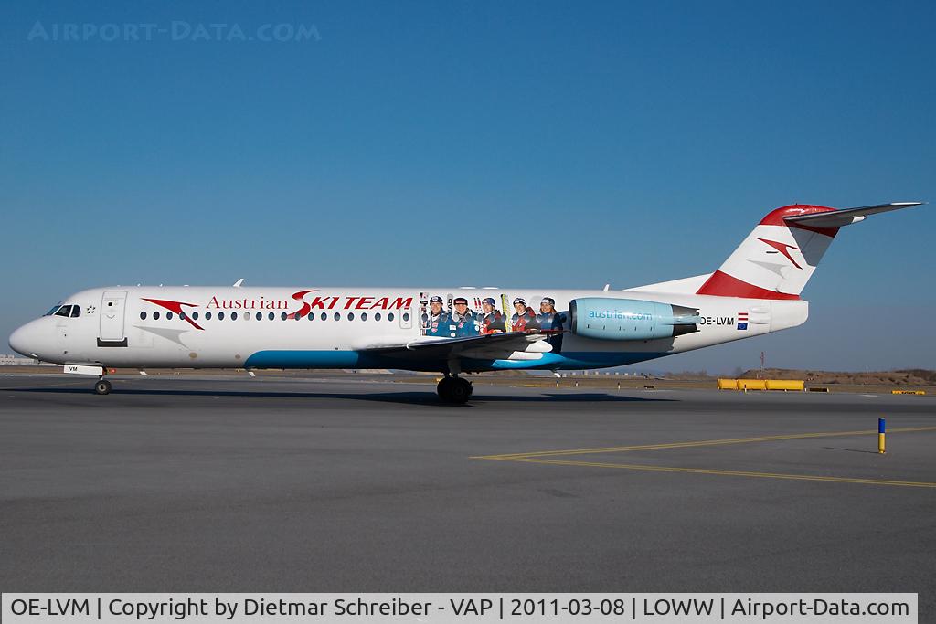 OE-LVM, 1991 Fokker F100 (F-28-0100) C/N 11361, Austrian Arrows Fokker 100