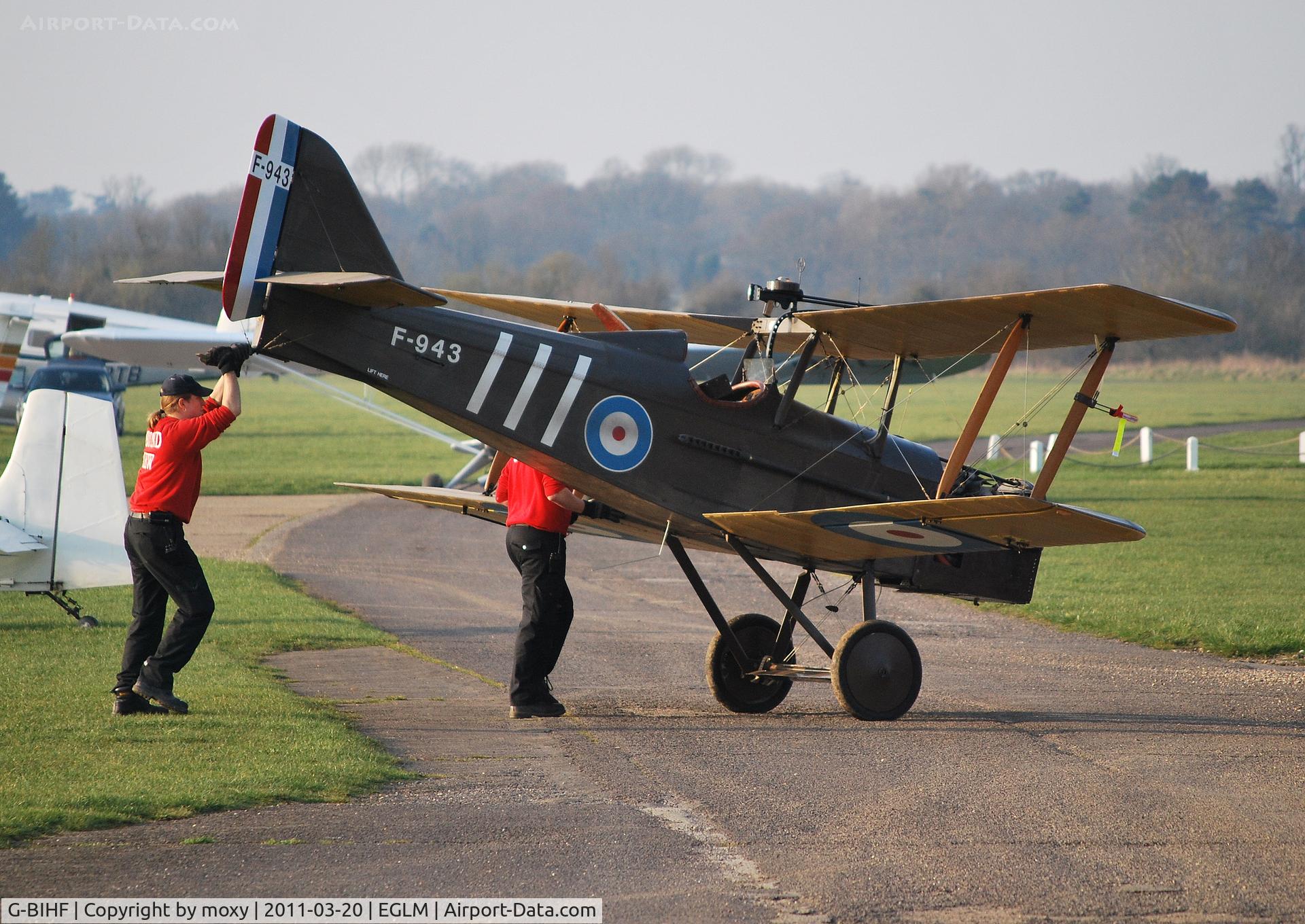 G-BIHF, 1983 Royal Aircraft Factory SE-5A Replica C/N PFA 020-10548, SE5A replica at White Waltham