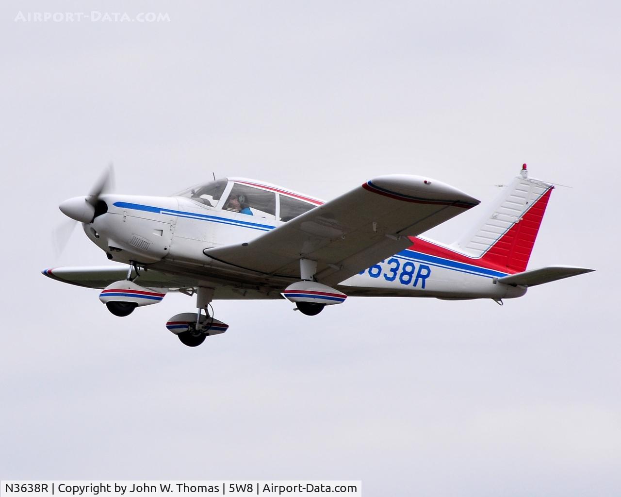 N3638R, 1970 Piper PA-28-180 C/N 28-5735, Departing runway 4